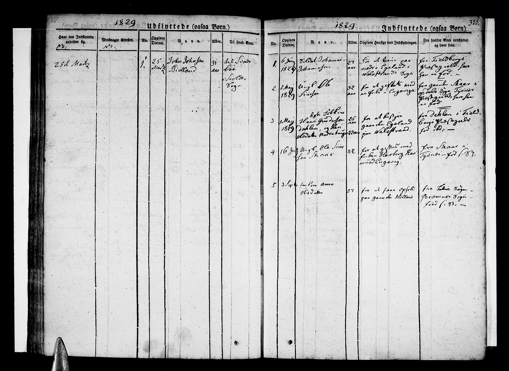 Stord sokneprestembete, SAB/A-78201/H/Haa: Parish register (official) no. A 6, 1826-1840, p. 325