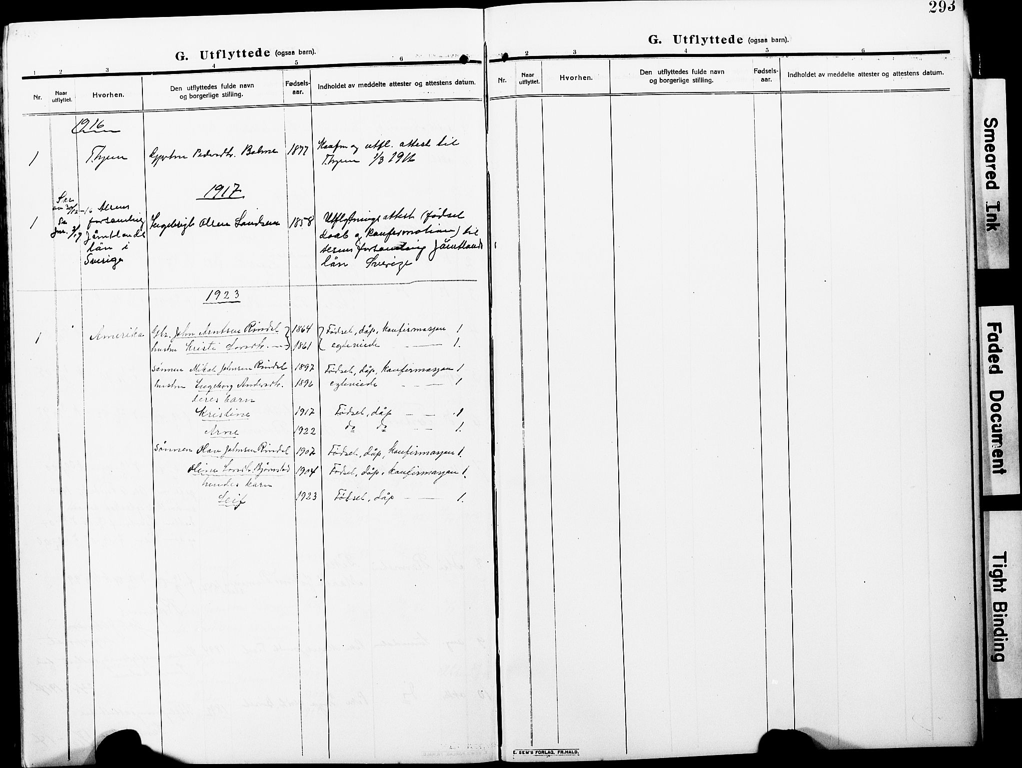 Ministerialprotokoller, klokkerbøker og fødselsregistre - Møre og Romsdal, AV/SAT-A-1454/598/L1079: Parish register (copy) no. 598C04, 1909-1927, p. 293