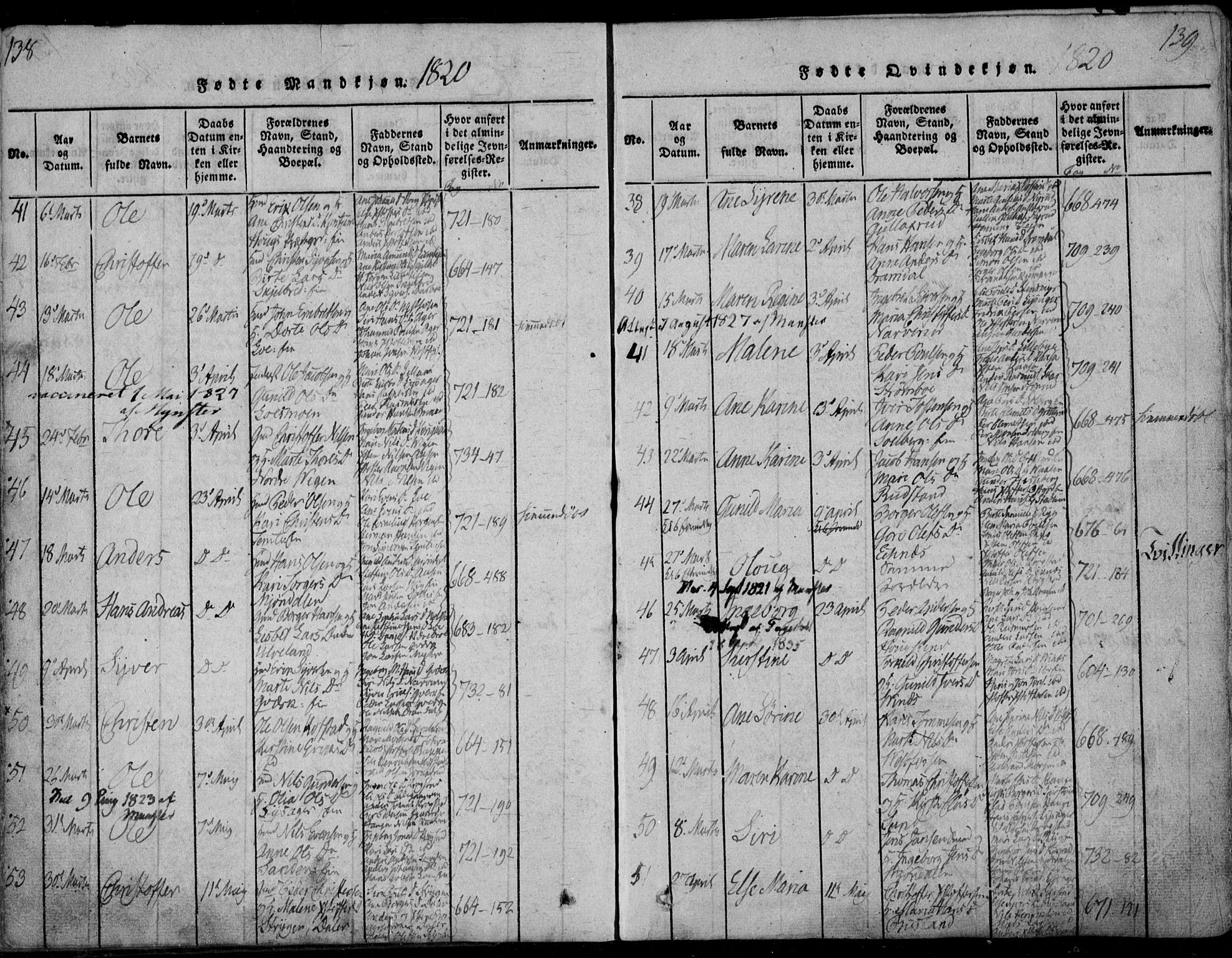 Eiker kirkebøker, SAKO/A-4/F/Fa/L0011: Parish register (official) no. I 11, 1814-1827, p. 138-139