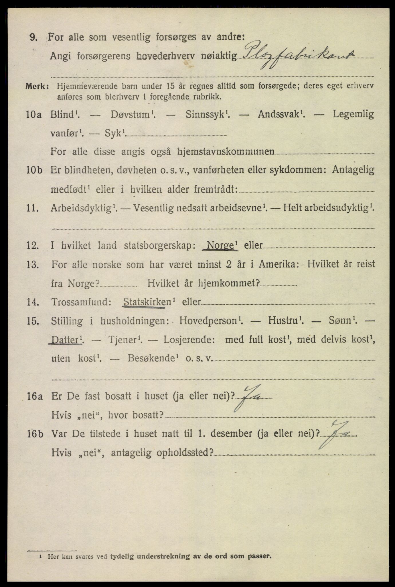 SAK, 1920 census for Tromøy, 1920, p. 4974