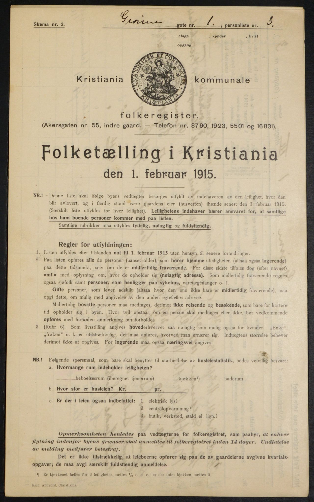 OBA, Municipal Census 1915 for Kristiania, 1915, p. 31867