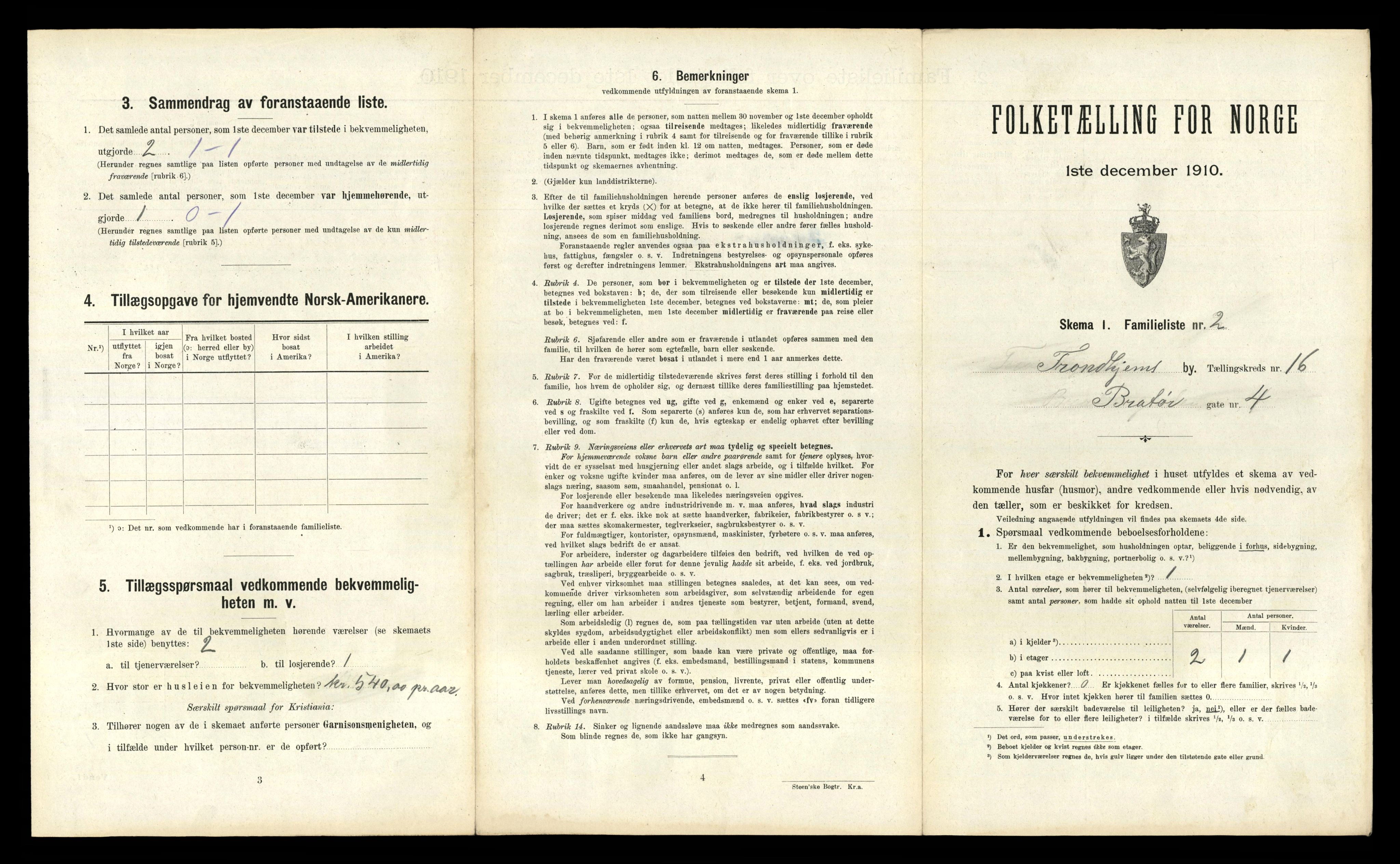 RA, 1910 census for Trondheim, 1910, p. 5897