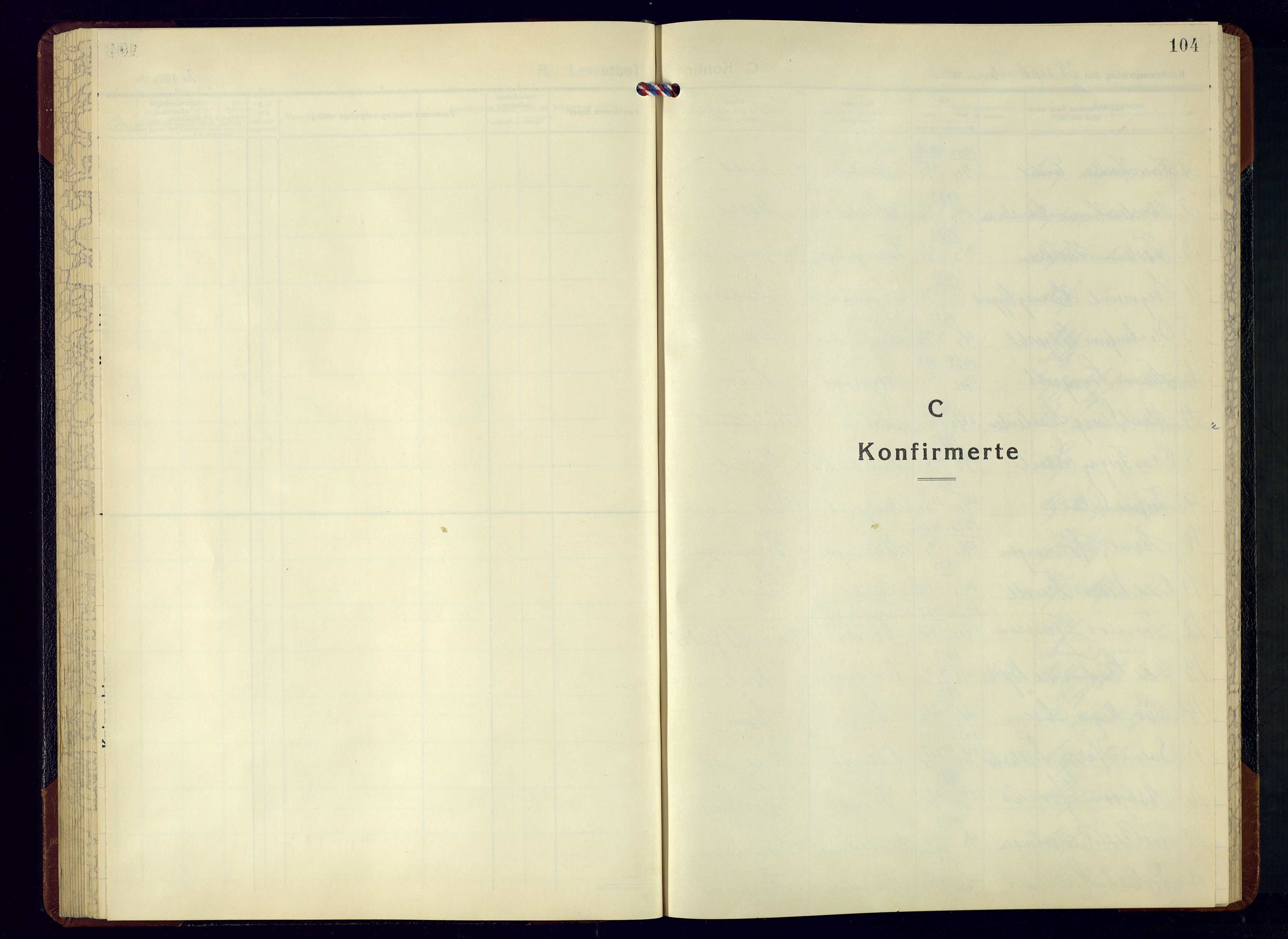 Froland sokneprestkontor, AV/SAK-1111-0013/F/Fb/L0012: Parish register (copy) no. B-12, 1947-1968, p. 104