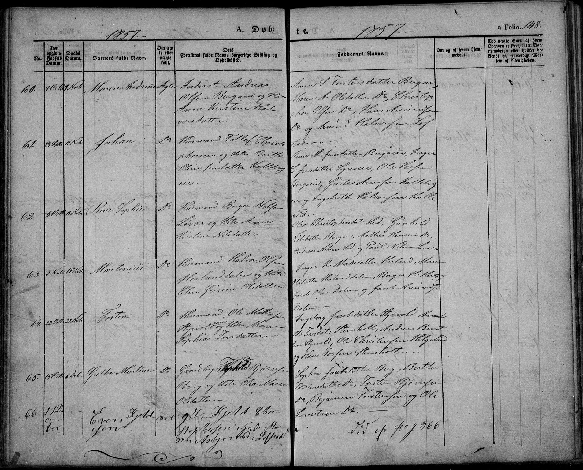 Lardal kirkebøker, AV/SAKO-A-350/F/Fa/L0006: Parish register (official) no. I 6, 1835-1860, p. 148