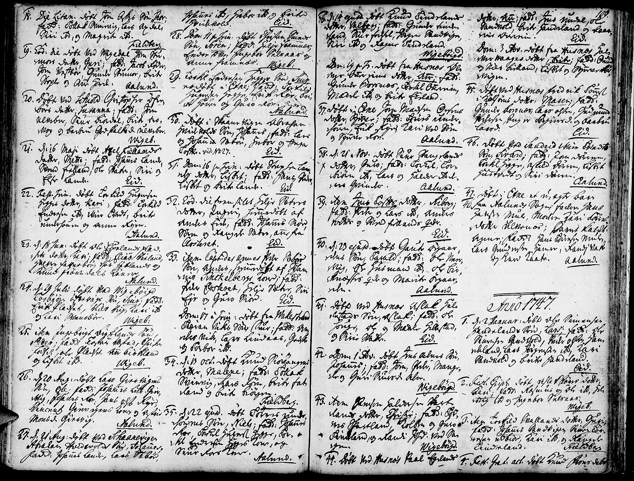 Fjelberg sokneprestembete, SAB/A-75201/H/Haa: Parish register (official) no. A 1, 1739-1759, p. 109
