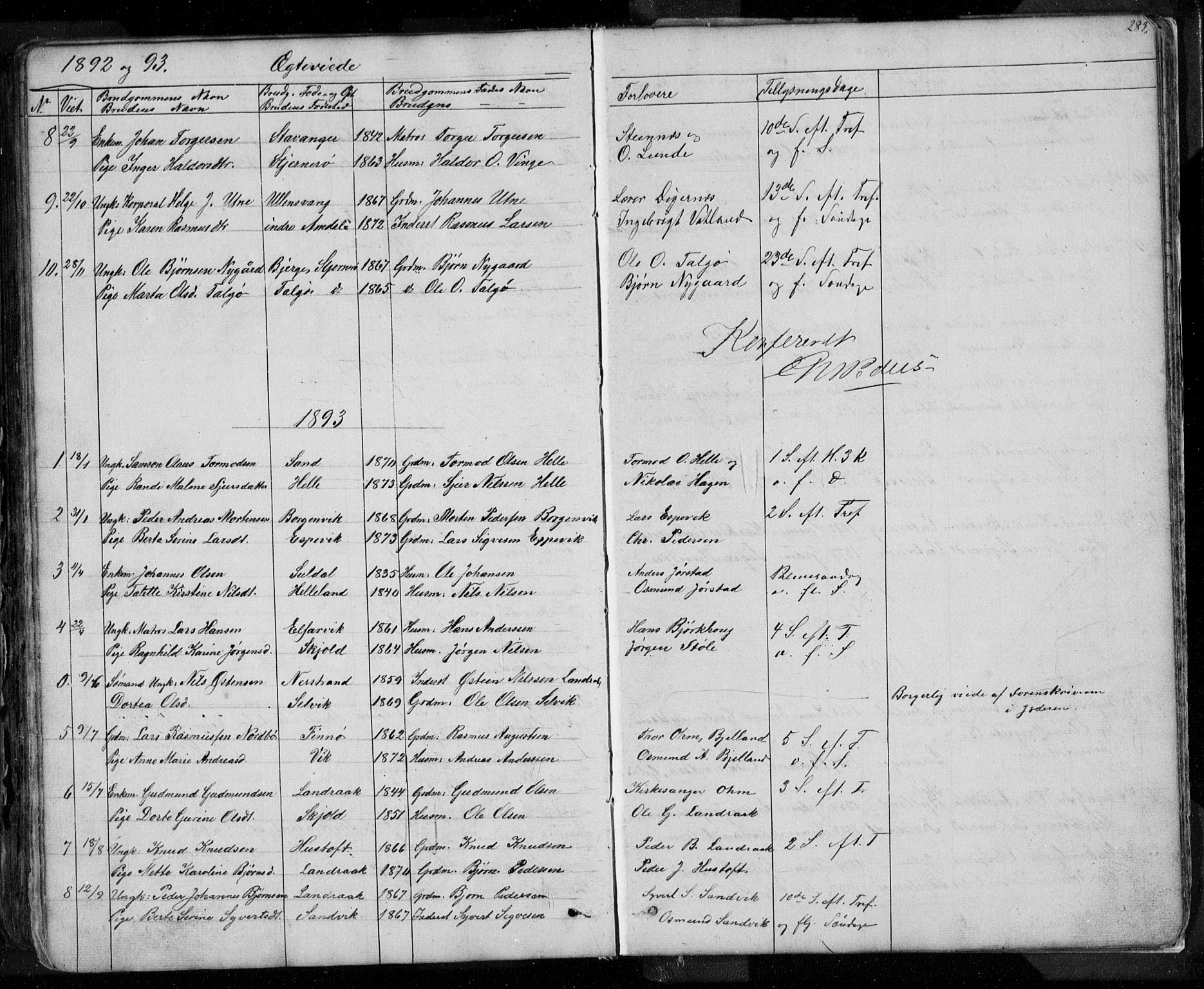 Nedstrand sokneprestkontor, AV/SAST-A-101841/01/V: Parish register (copy) no. B 3, 1848-1933, p. 283