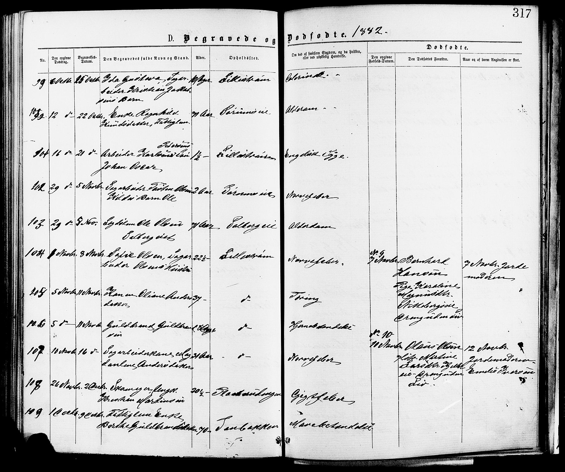 Skedsmo prestekontor Kirkebøker, AV/SAO-A-10033a/F/Fa/L0012: Parish register (official) no. I 12, 1876-1883, p. 317