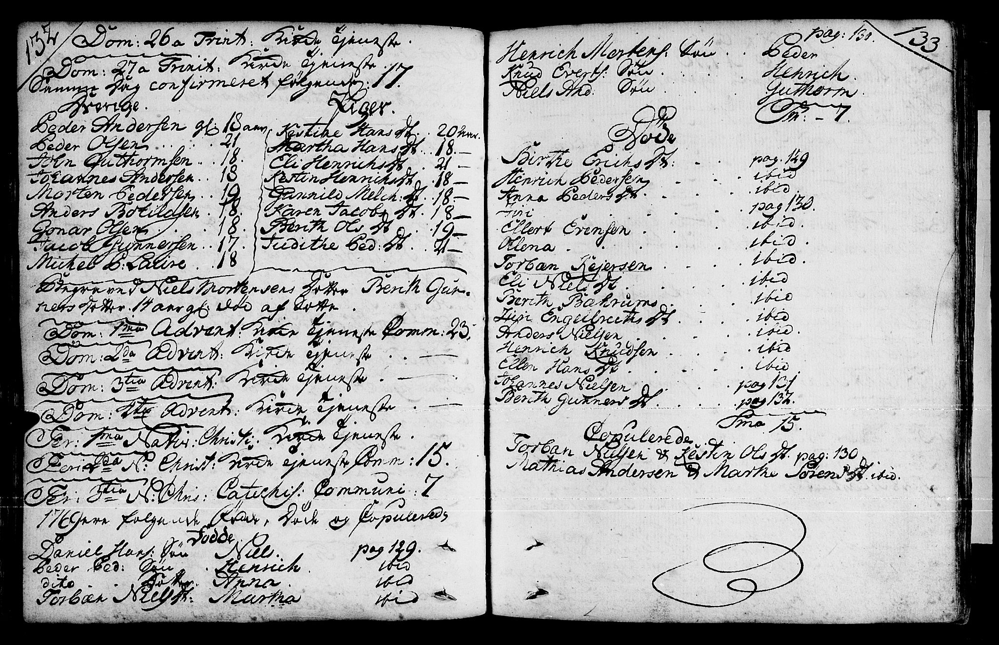 Loppa sokneprestkontor, SATØ/S-1339/H/Ha/L0001kirke: Parish register (official) no. 1 /1, 1753-1784, p. 132-133