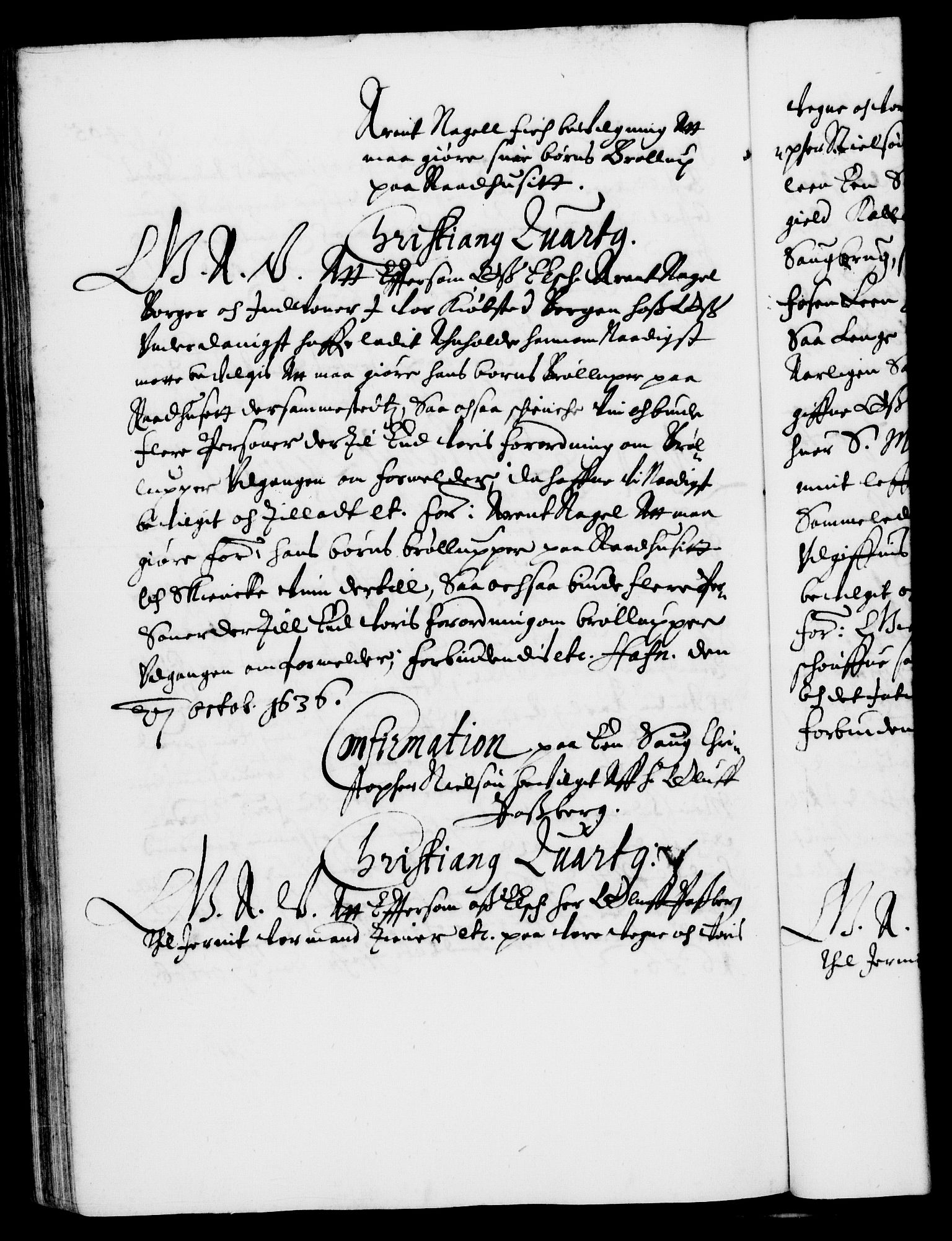 Danske Kanselli 1572-1799, AV/RA-EA-3023/F/Fc/Fca/Fcaa/L0005: Norske registre (mikrofilm), 1631-1636, p. 405b