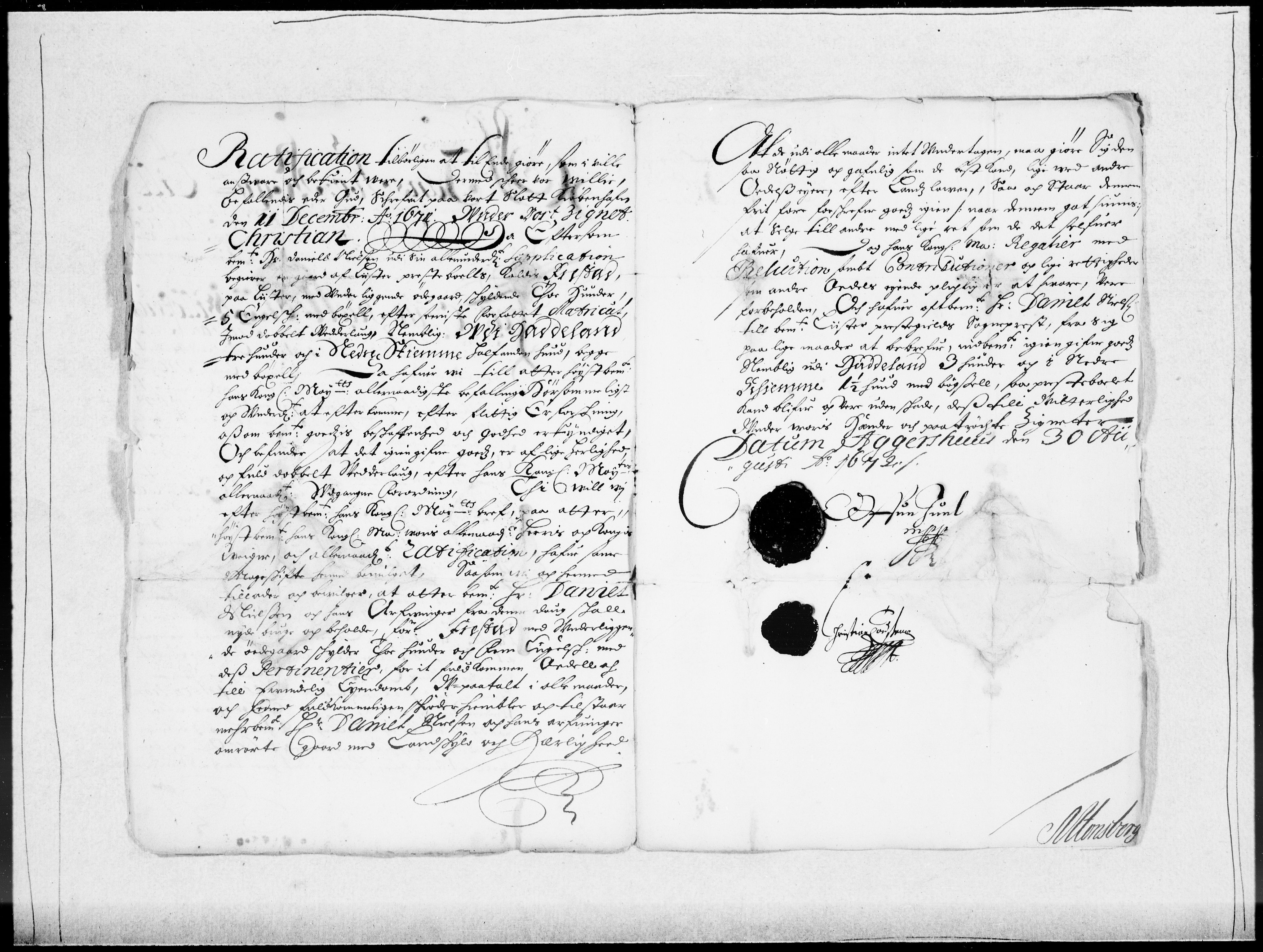 Danske Kanselli 1572-1799, AV/RA-EA-3023/F/Fc/Fcc/Fcca/L0031: Norske innlegg 1572-1799, 1671-1673, p. 283