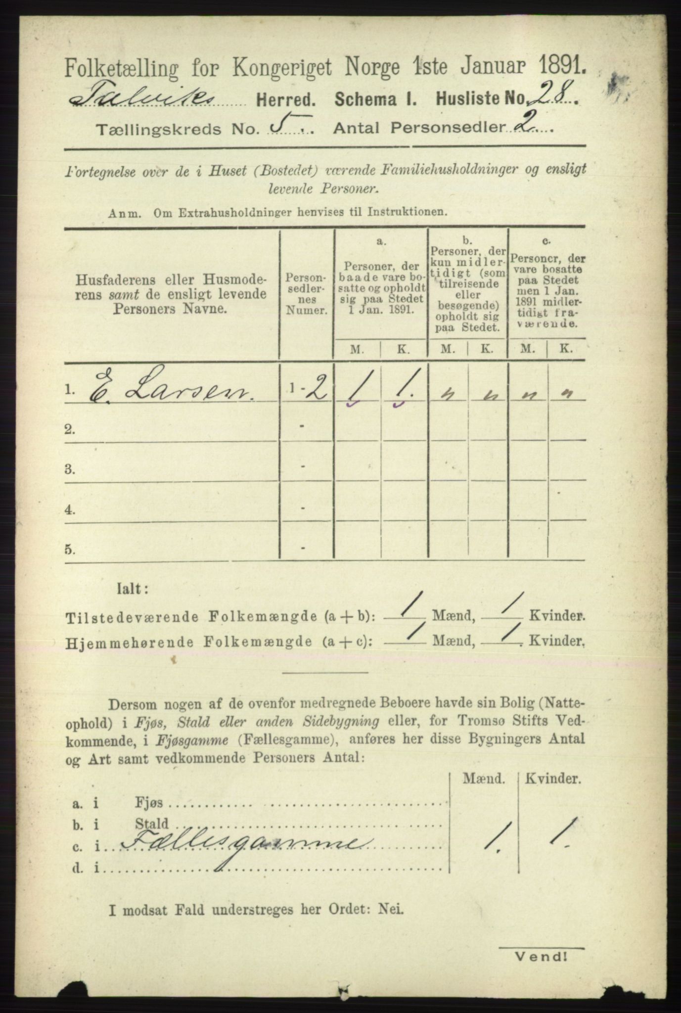 RA, 1891 census for 2013 Talvik, 1891, p. 1336