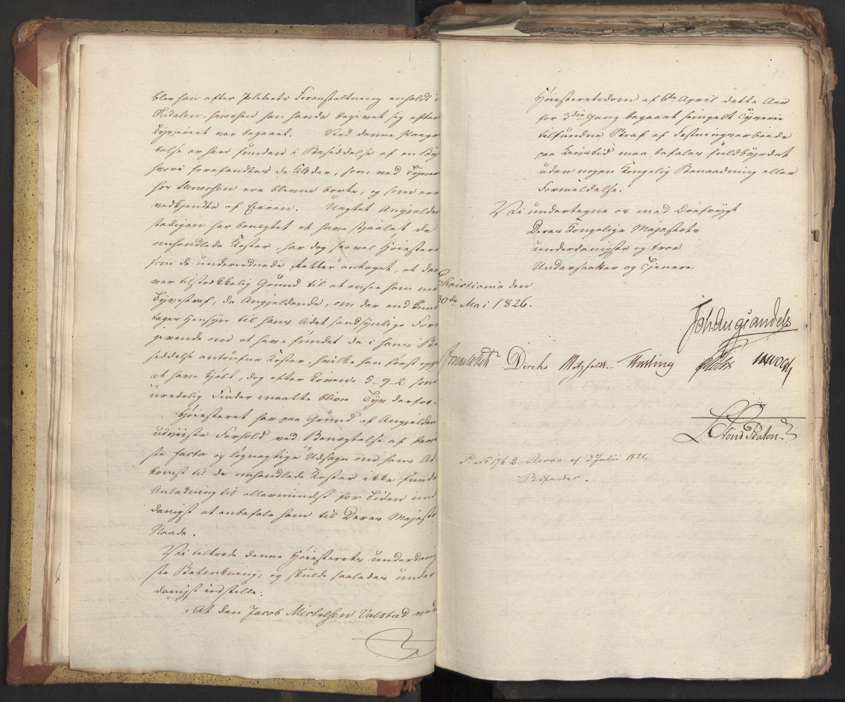 Statsrådsavdelingen i Stockholm, RA/S-1003/D/Da/L0047: Regjeringsinnstillinger nr. 3501-3659, 1826, p. 24