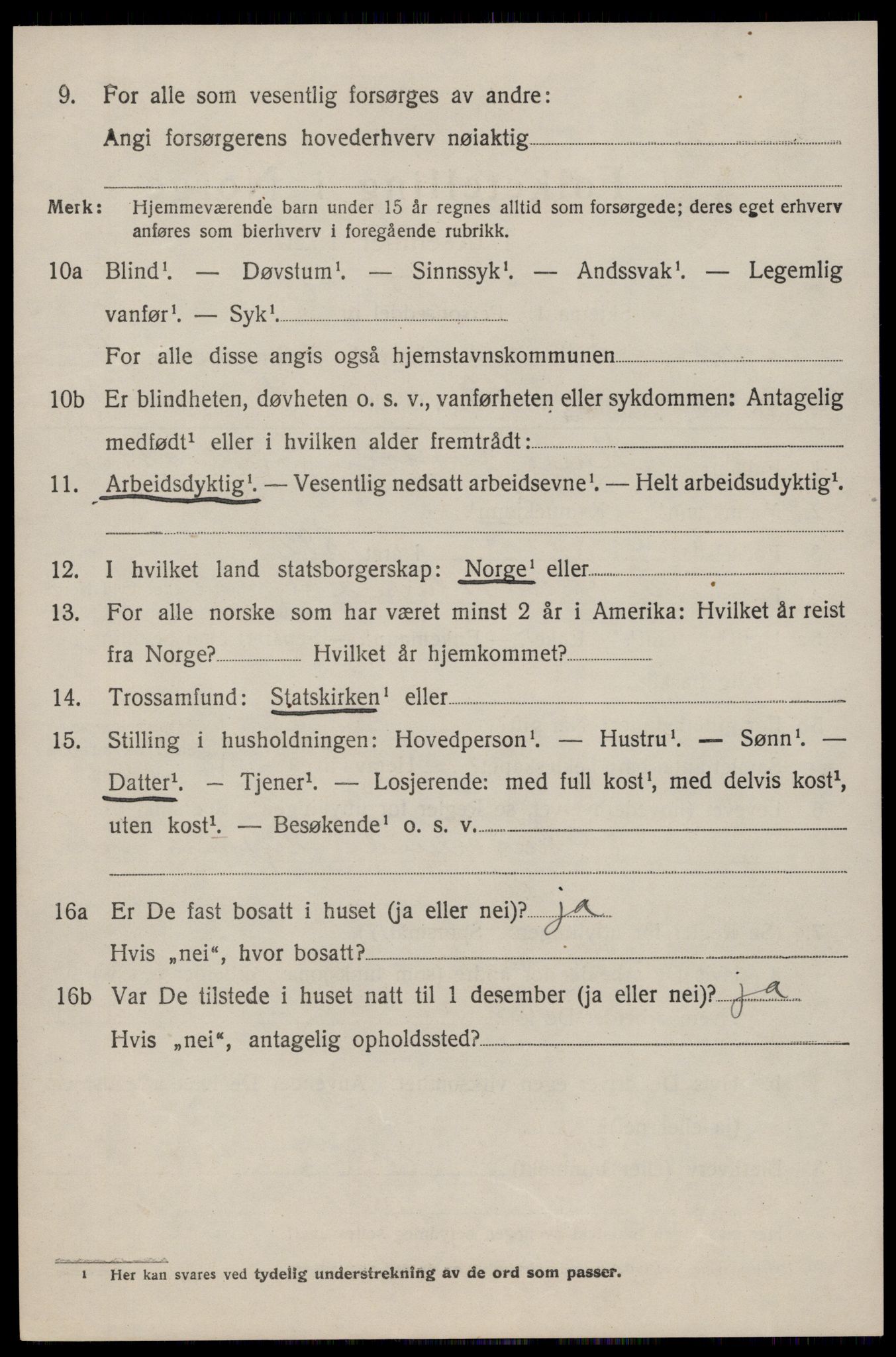 SAST, 1920 census for Eigersund, 1920, p. 6312