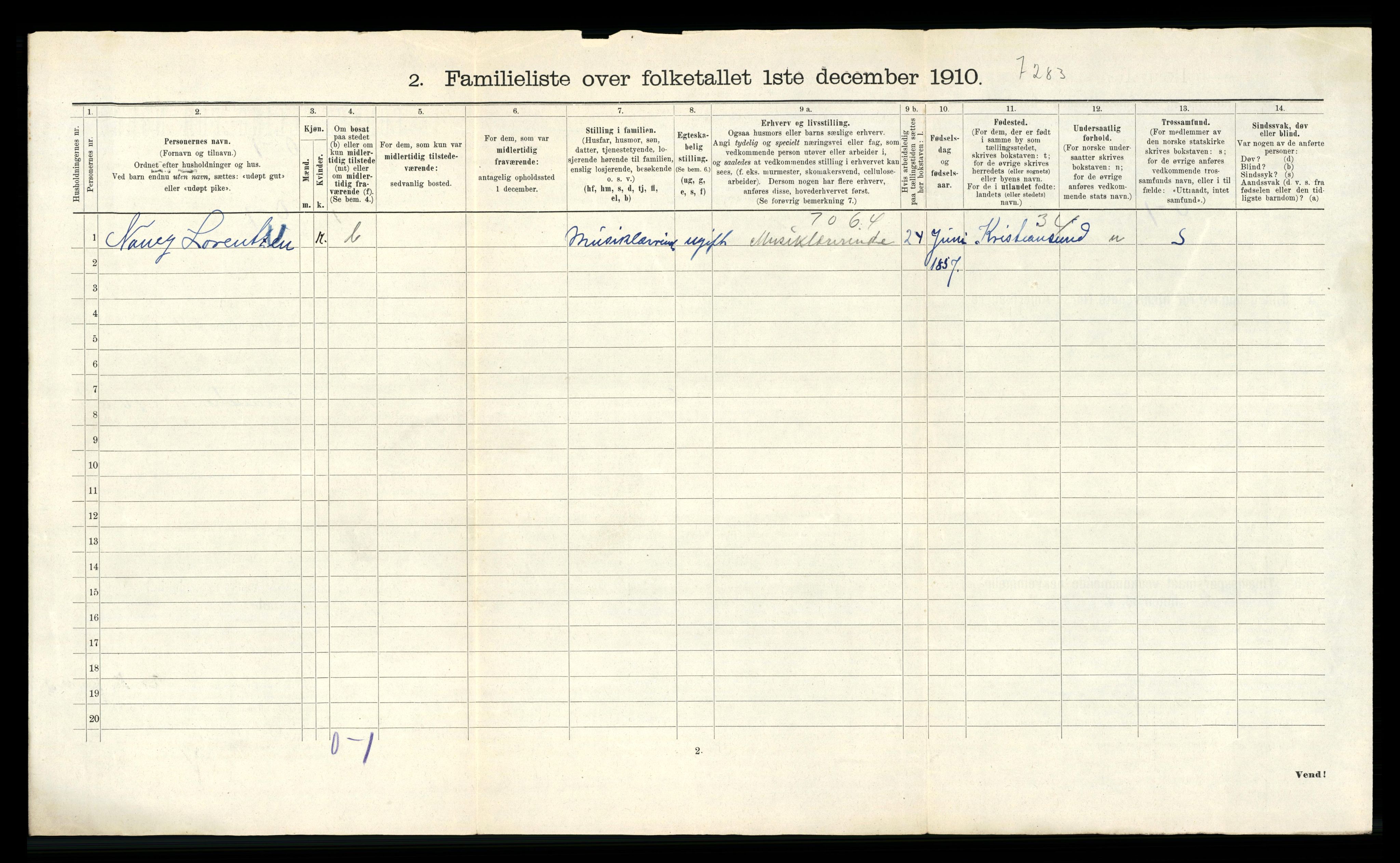 RA, 1910 census for Kristiania, 1910, p. 64992