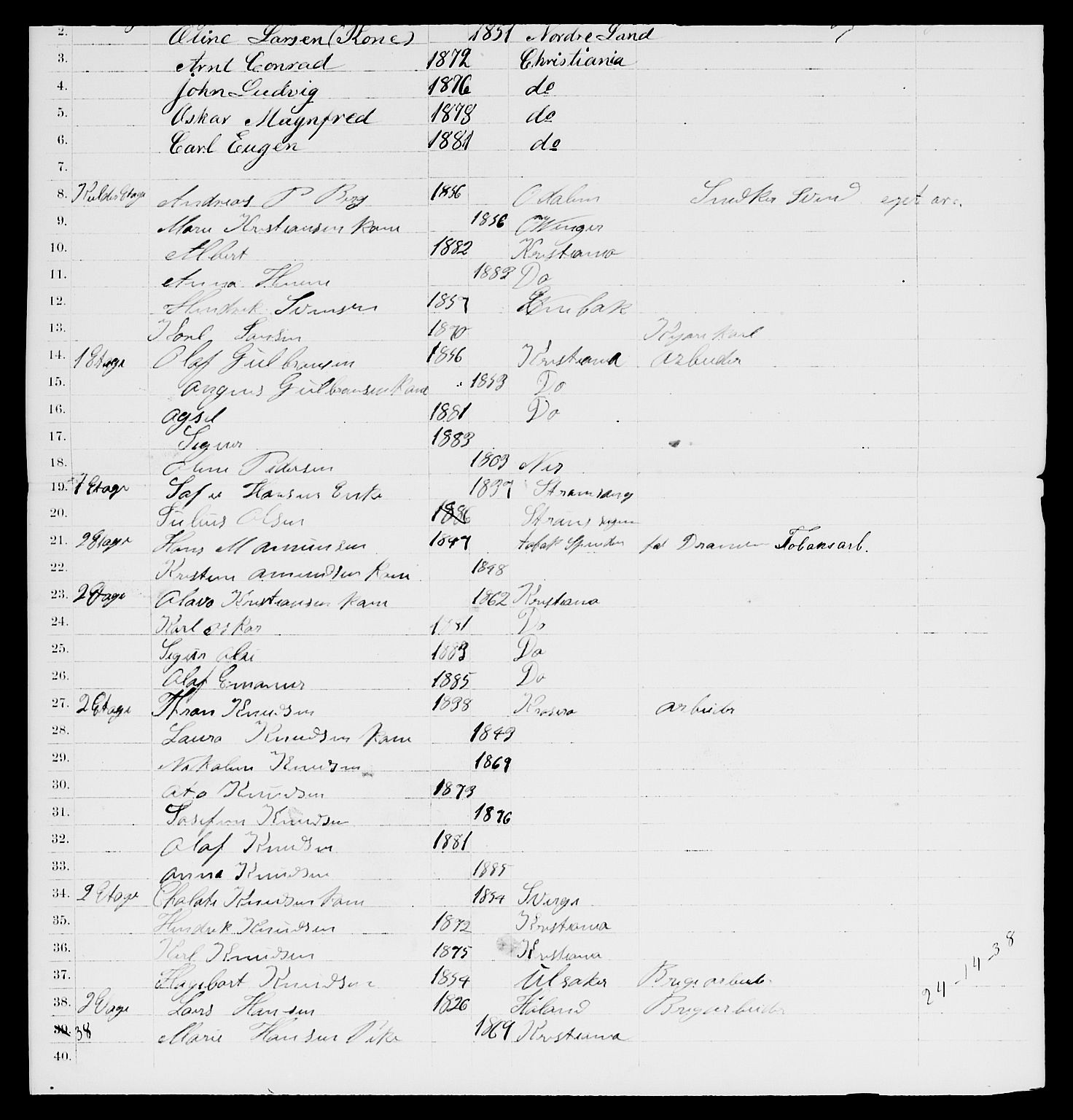 RA, 1885 census for 0301 Kristiania, 1885, p. 10706