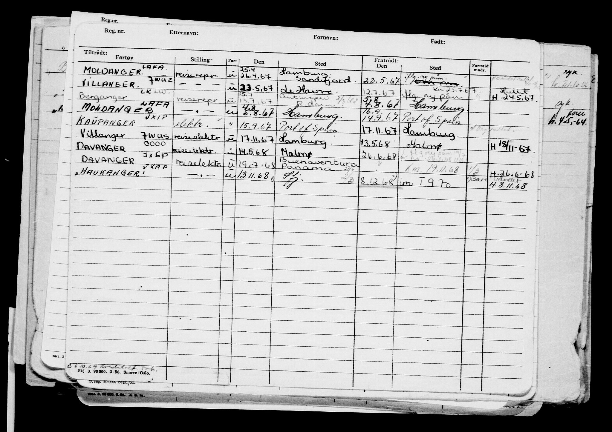 Direktoratet for sjømenn, RA/S-3545/G/Gb/L0085: Hovedkort, 1909, p. 279