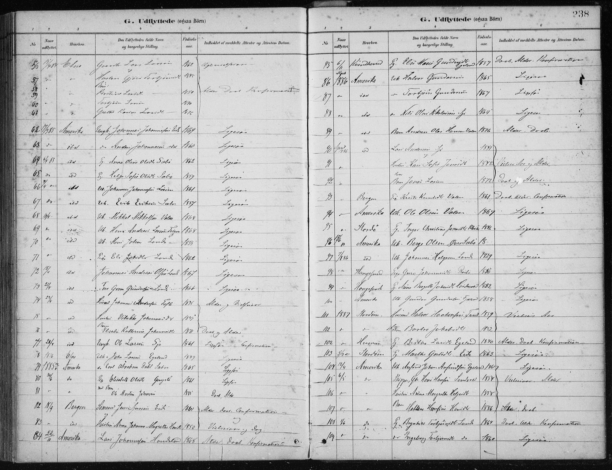 Fjelberg sokneprestembete, SAB/A-75201/H/Haa: Parish register (official) no. C  1, 1879-1918, p. 238