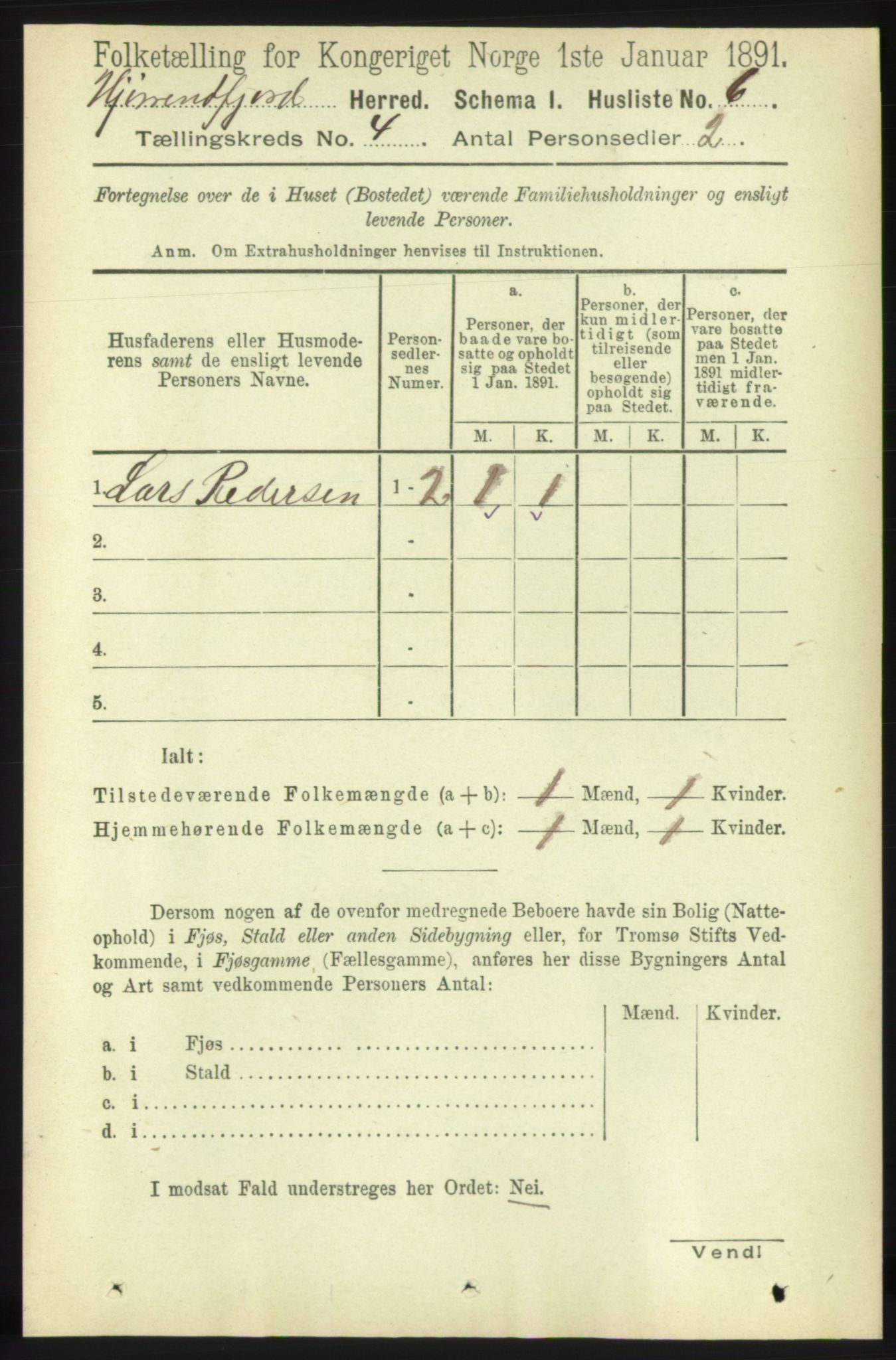 RA, 1891 census for 1522 Hjørundfjord, 1891, p. 645