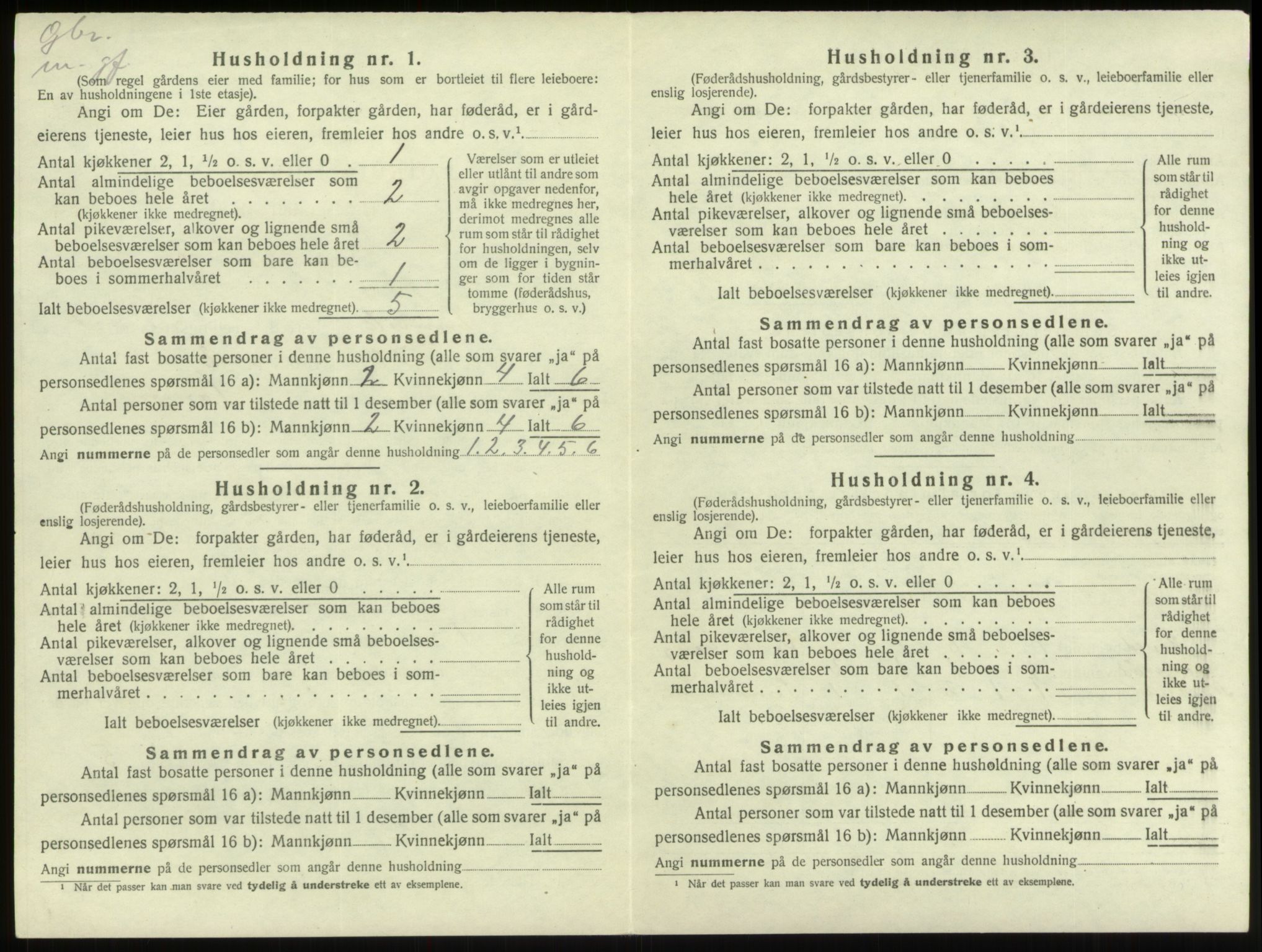 SAB, 1920 census for Innvik, 1920, p. 394