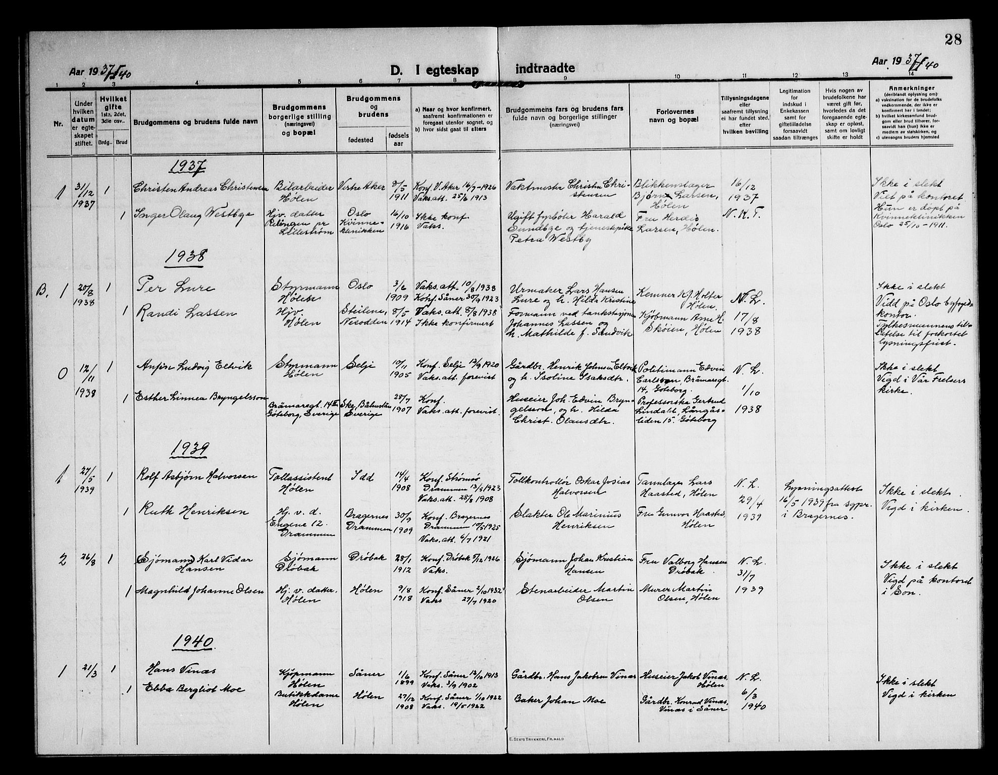 Vestby prestekontor Kirkebøker, SAO/A-10893/G/Gc/L0006: Parish register (copy) no. III 6, 1915-1946, p. 28