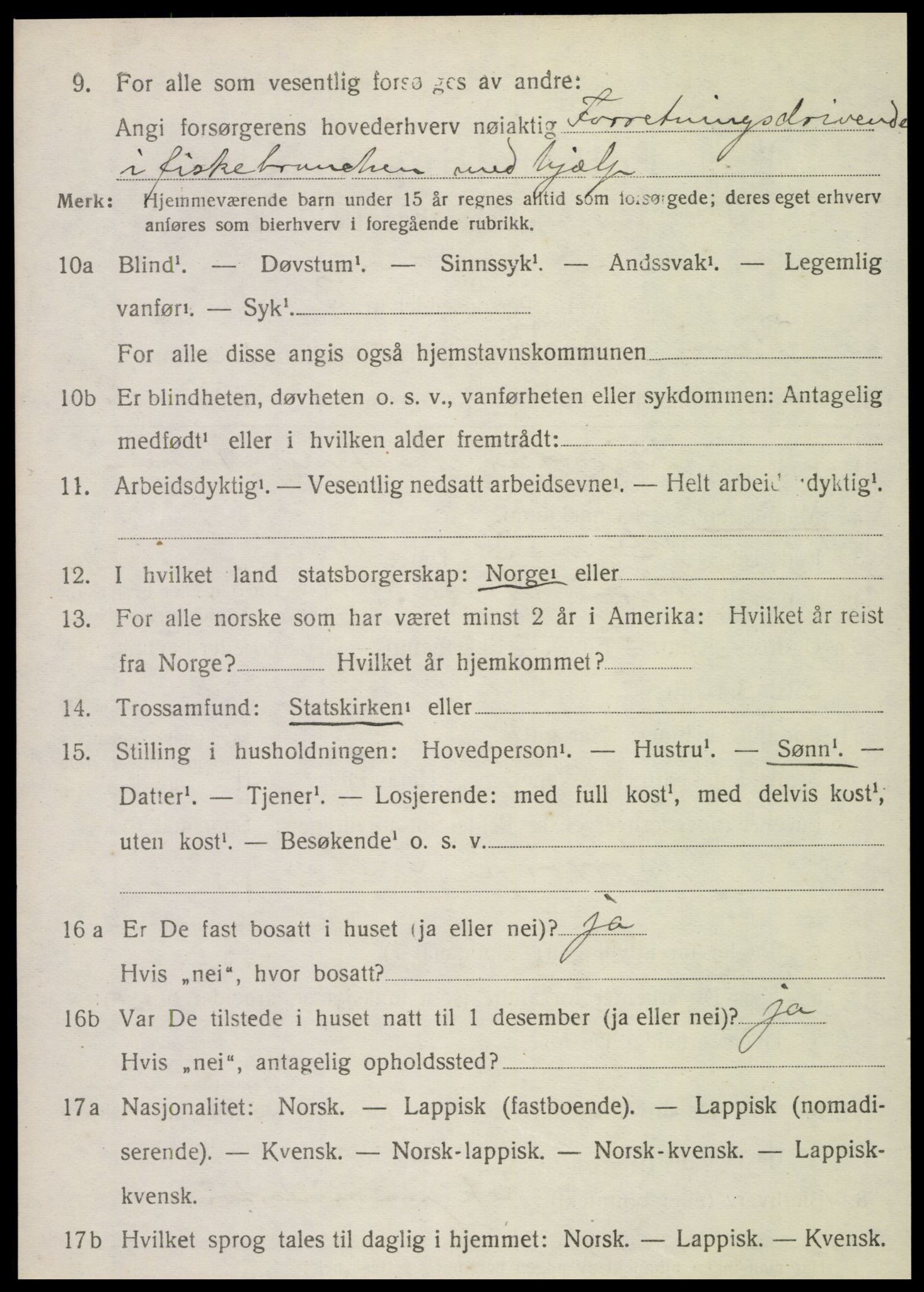 SAT, 1920 census for Herøy, 1920, p. 3419