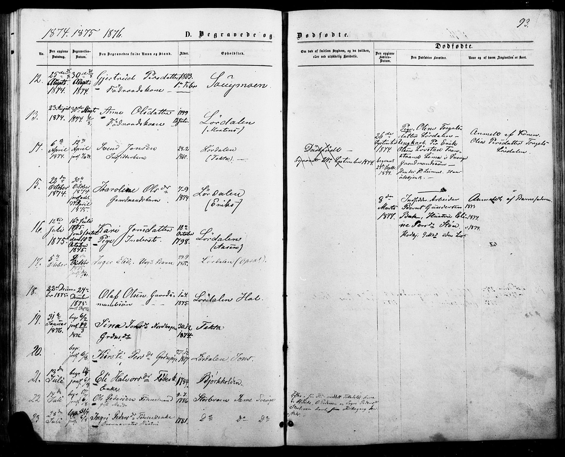 Trysil prestekontor, AV/SAH-PREST-046/H/Ha/Haa/L0010: Parish register (official) no. 10, 1872-1895, p. 93