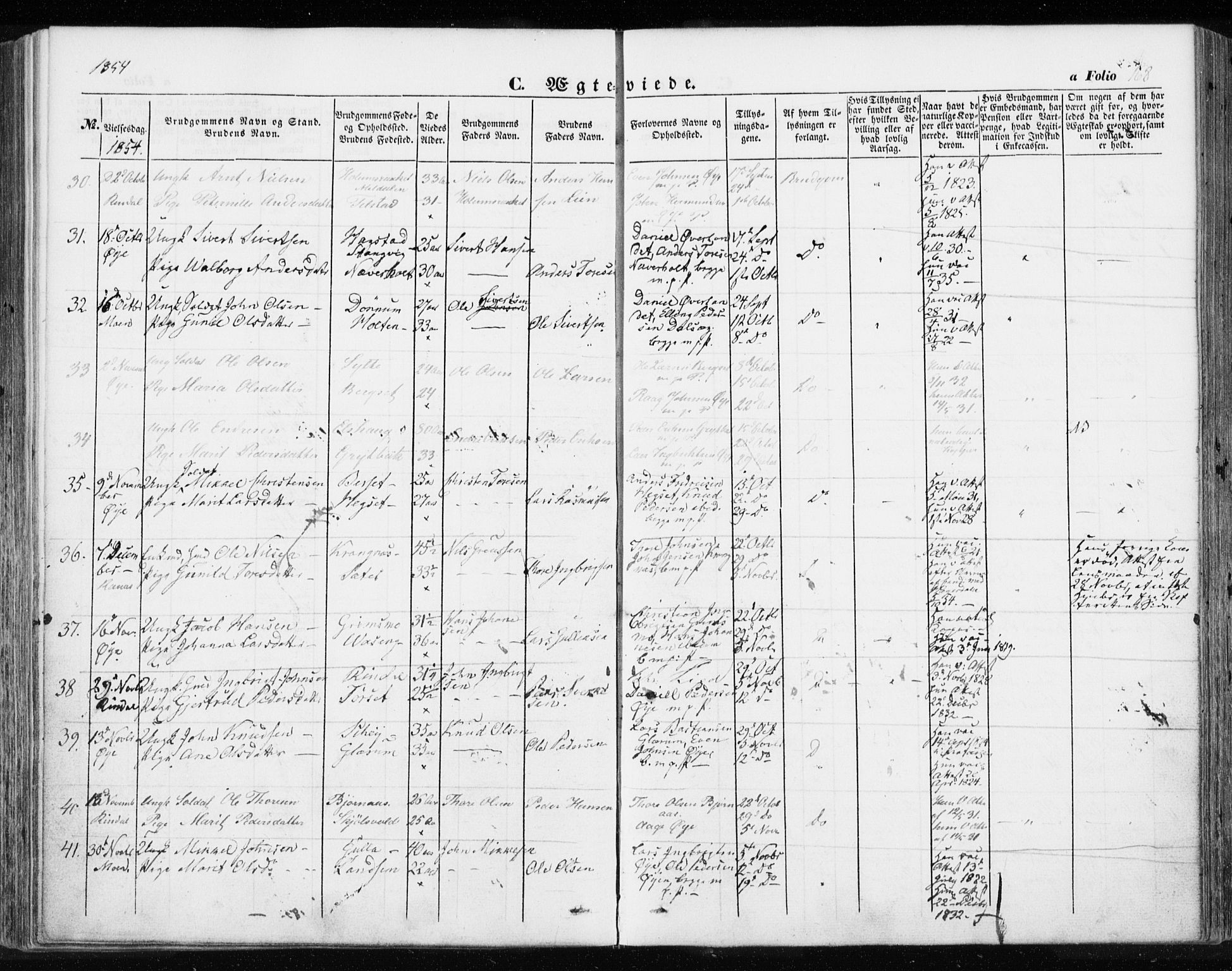 Ministerialprotokoller, klokkerbøker og fødselsregistre - Møre og Romsdal, AV/SAT-A-1454/595/L1044: Parish register (official) no. 595A06, 1852-1863, p. 168