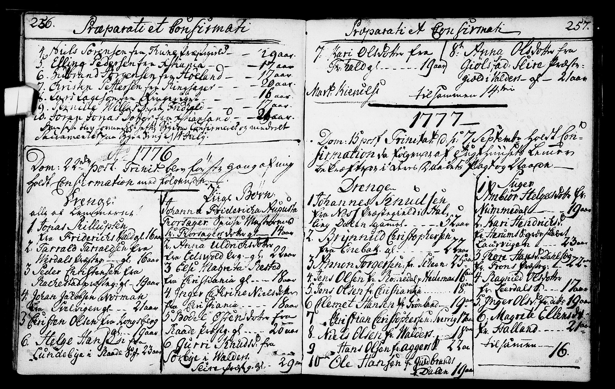 Kristiania tukthusprest Kirkebøker, AV/SAO-A-10881/F/Fa/L0001: Parish register (official) no. 1, 1758-1828, p. 256-257