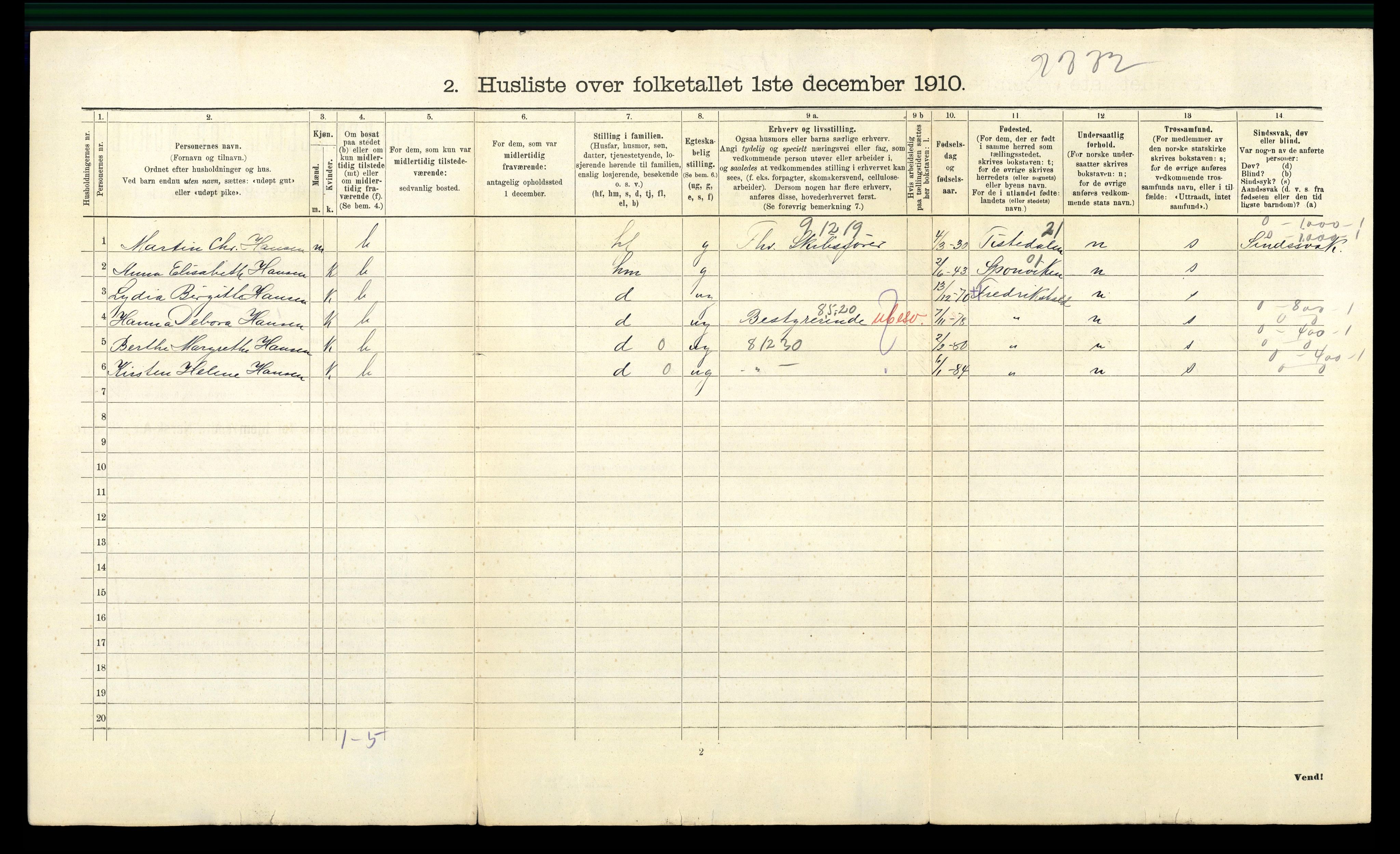 RA, 1910 census for Bærum, 1910, p. 2392