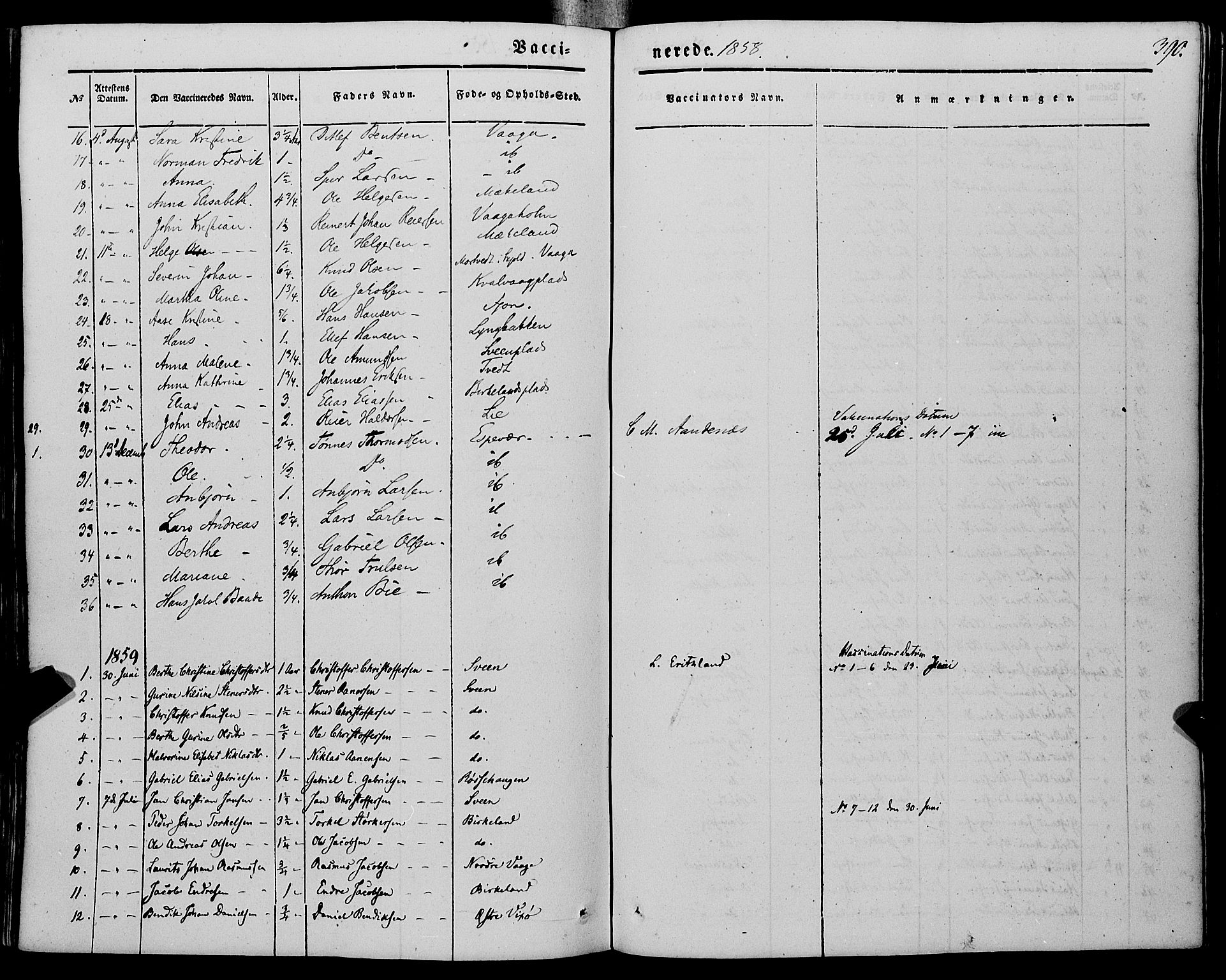 Finnås sokneprestembete, AV/SAB-A-99925/H/Ha/Haa/Haaa/L0007: Parish register (official) no. A 7, 1850-1862, p. 390