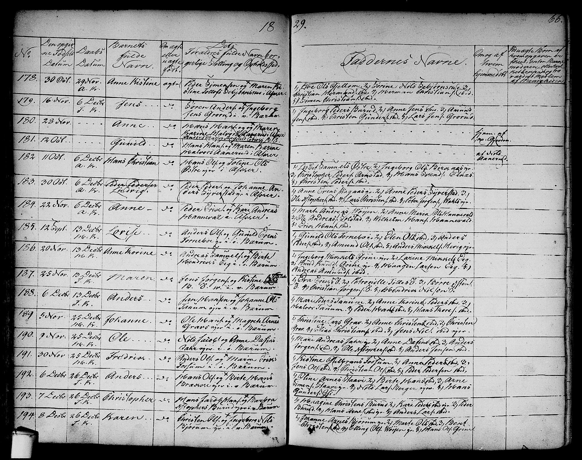 Asker prestekontor Kirkebøker, SAO/A-10256a/F/Fa/L0007: Parish register (official) no. I 7, 1825-1864, p. 66