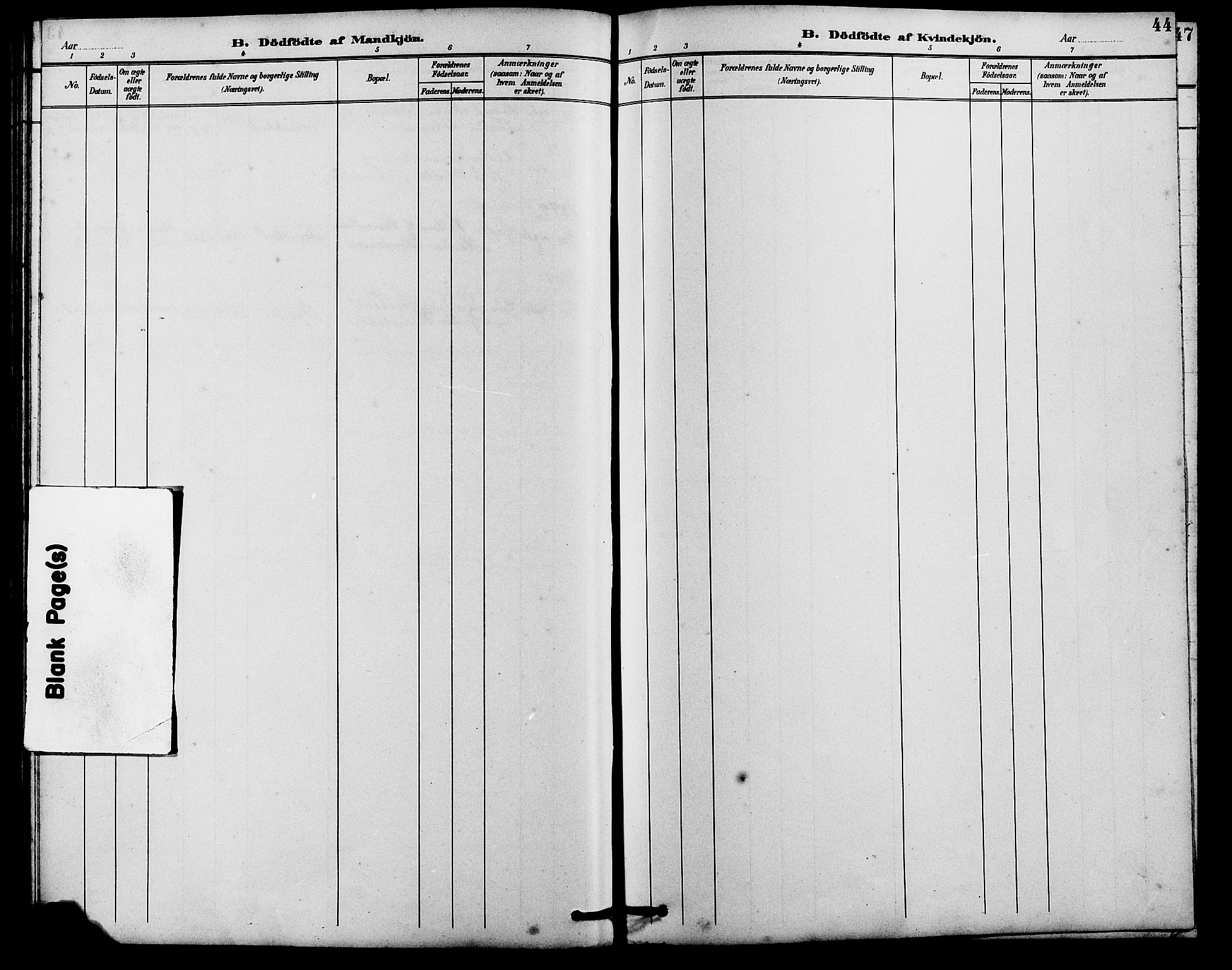 Kvinesdal sokneprestkontor, AV/SAK-1111-0026/F/Fb/Fba/L0004: Parish register (copy) no. B 4, 1894-1909, p. 44