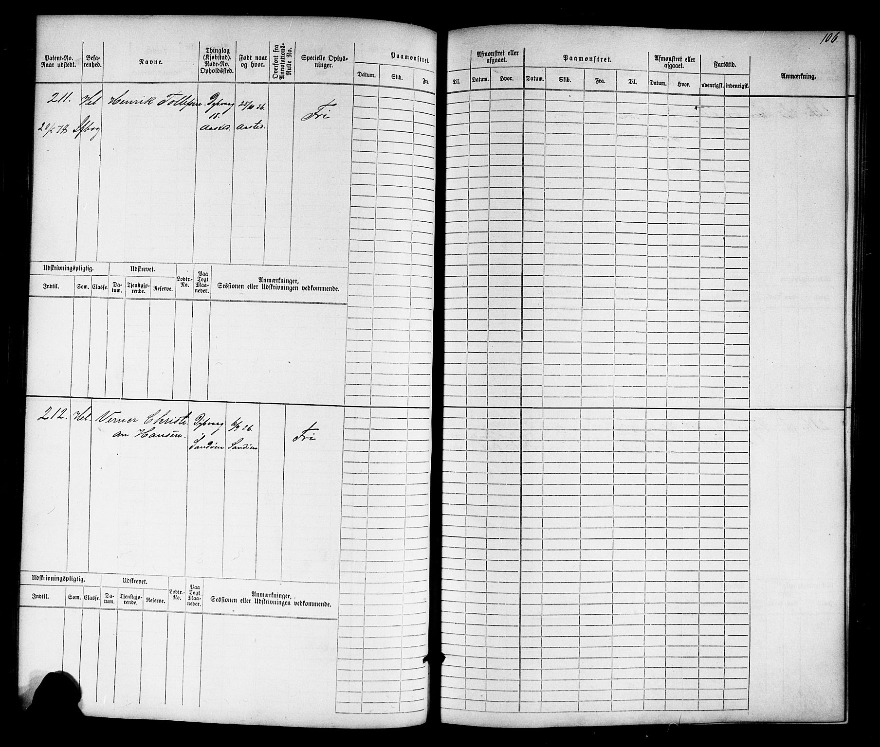 Tvedestrand mønstringskrets, AV/SAK-2031-0011/F/Fb/L0015: Hovedrulle nr 1-766, U-31, 1869-1900, p. 110