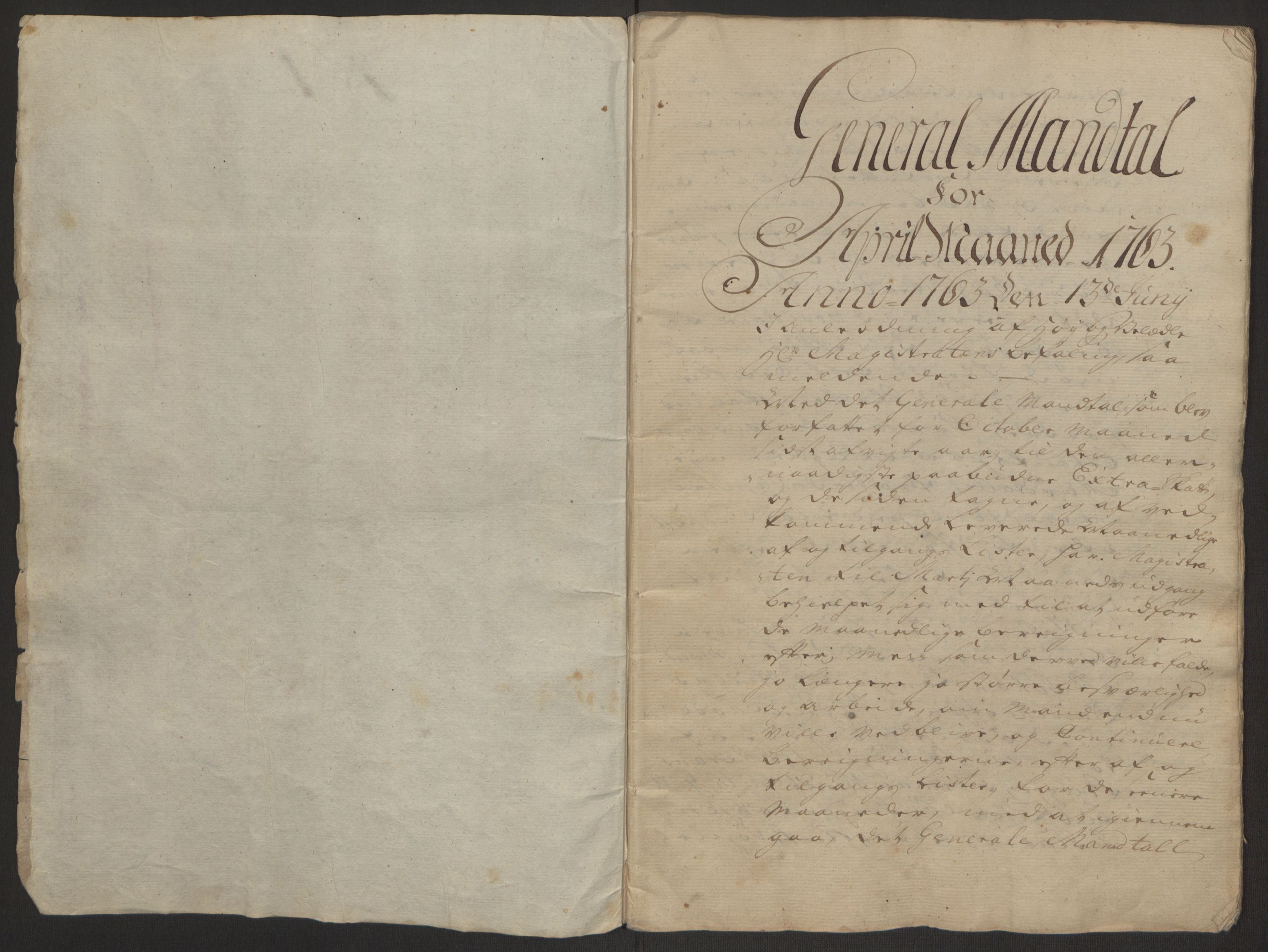 Rentekammeret inntil 1814, Reviderte regnskaper, Byregnskaper, RA/EA-4066/R/Rp/L0366/0001: [P20] Kontribusjonsregnskap / Ekstraskatt, 1763, p. 43