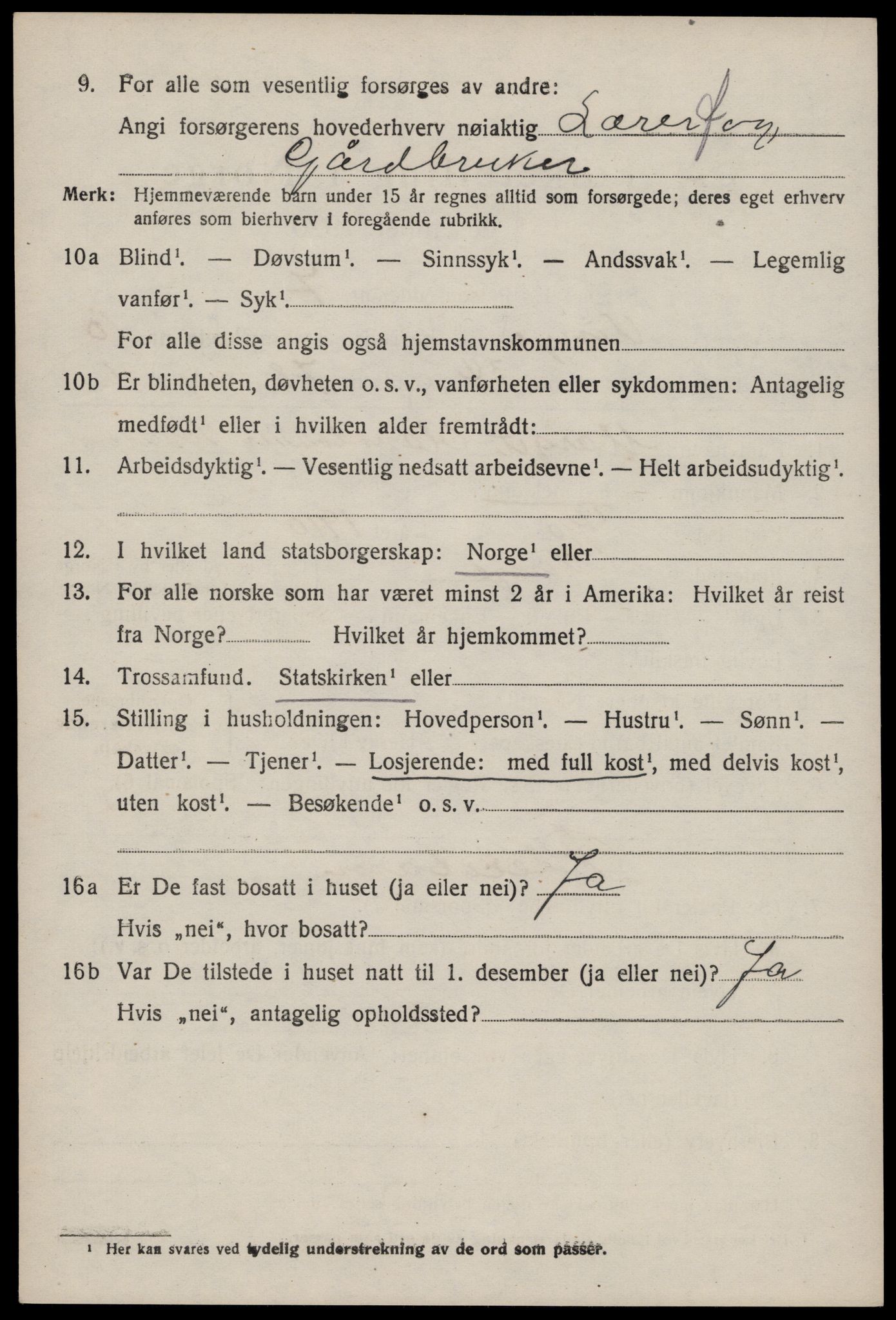 SAKO, 1920 census for Vinje, 1920, p. 3350