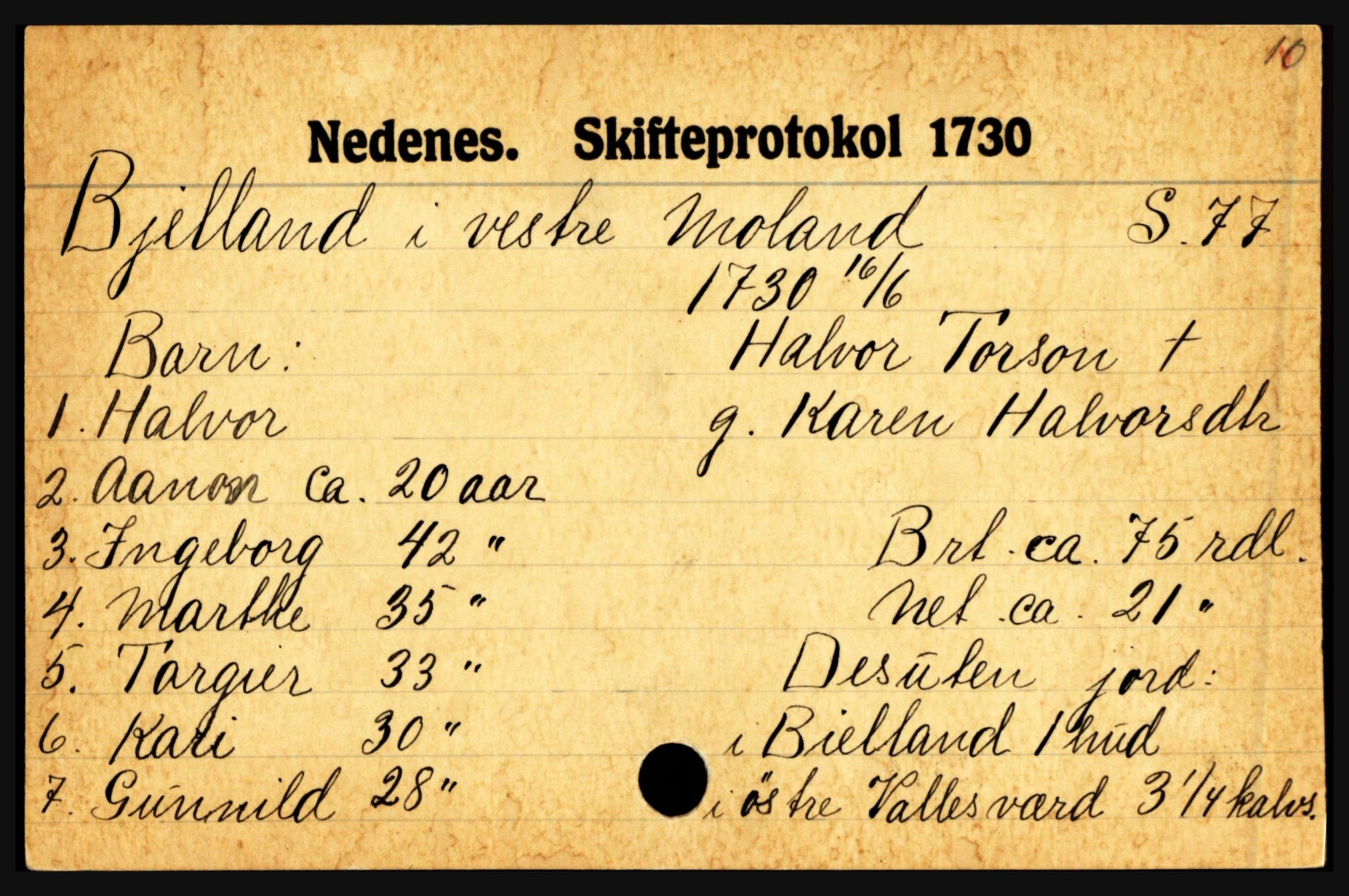 Nedenes sorenskriveri før 1824, AV/SAK-1221-0007/H, p. 2779