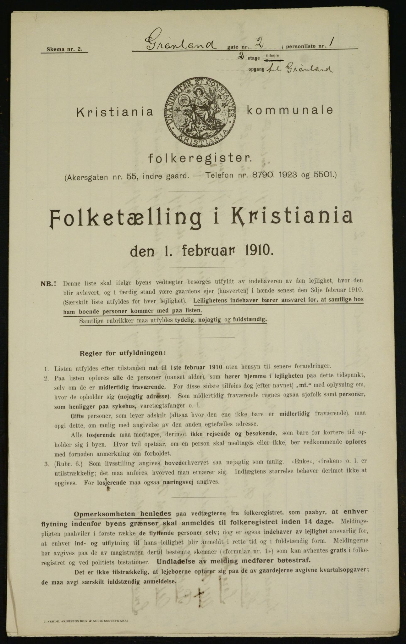 OBA, Municipal Census 1910 for Kristiania, 1910, p. 29866