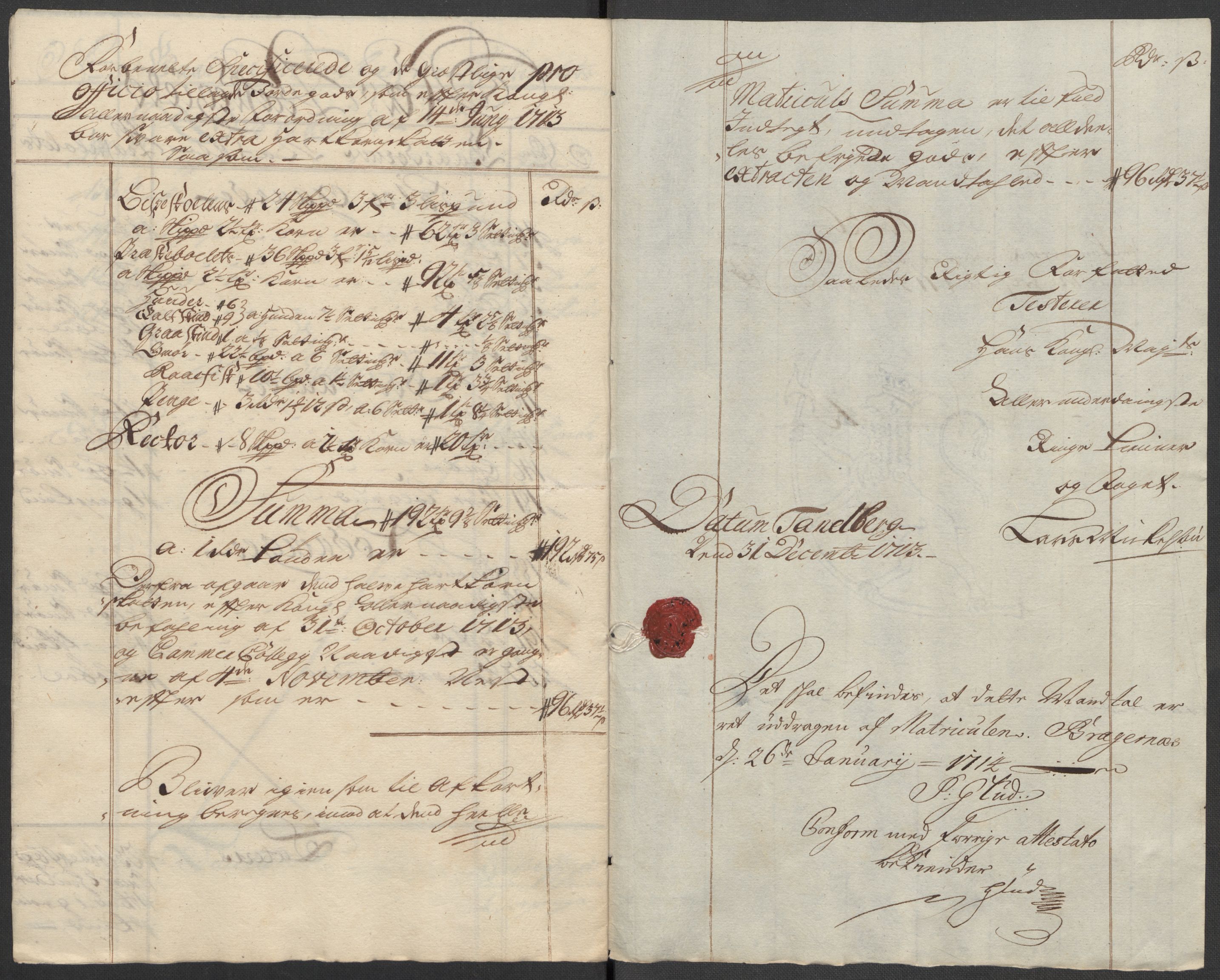 Rentekammeret inntil 1814, Reviderte regnskaper, Fogderegnskap, AV/RA-EA-4092/R23/L1471: Fogderegnskap Ringerike og Hallingdal, 1713-1714, p. 315