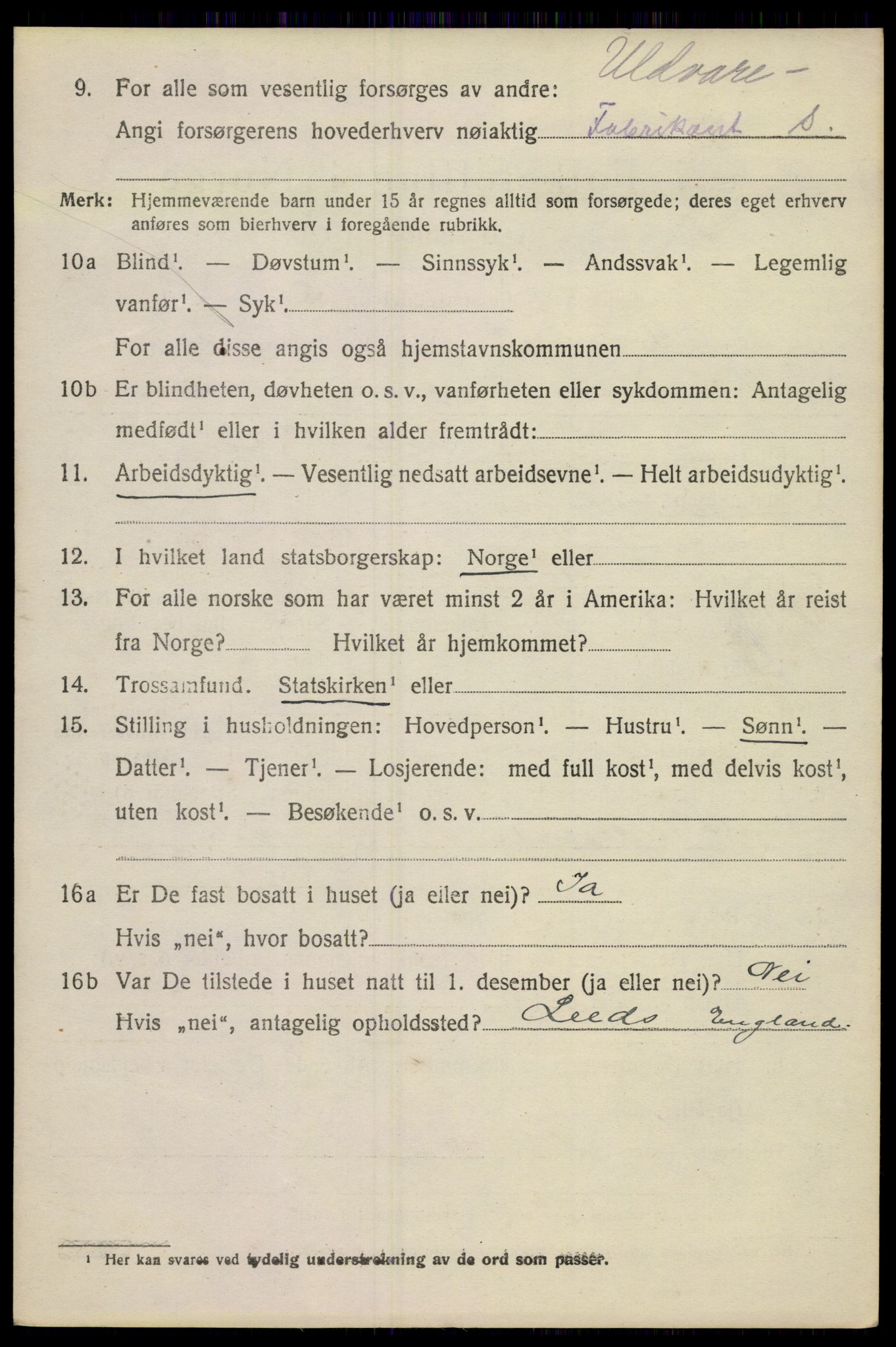 SAKO, 1920 census for Strømm, 1920, p. 578