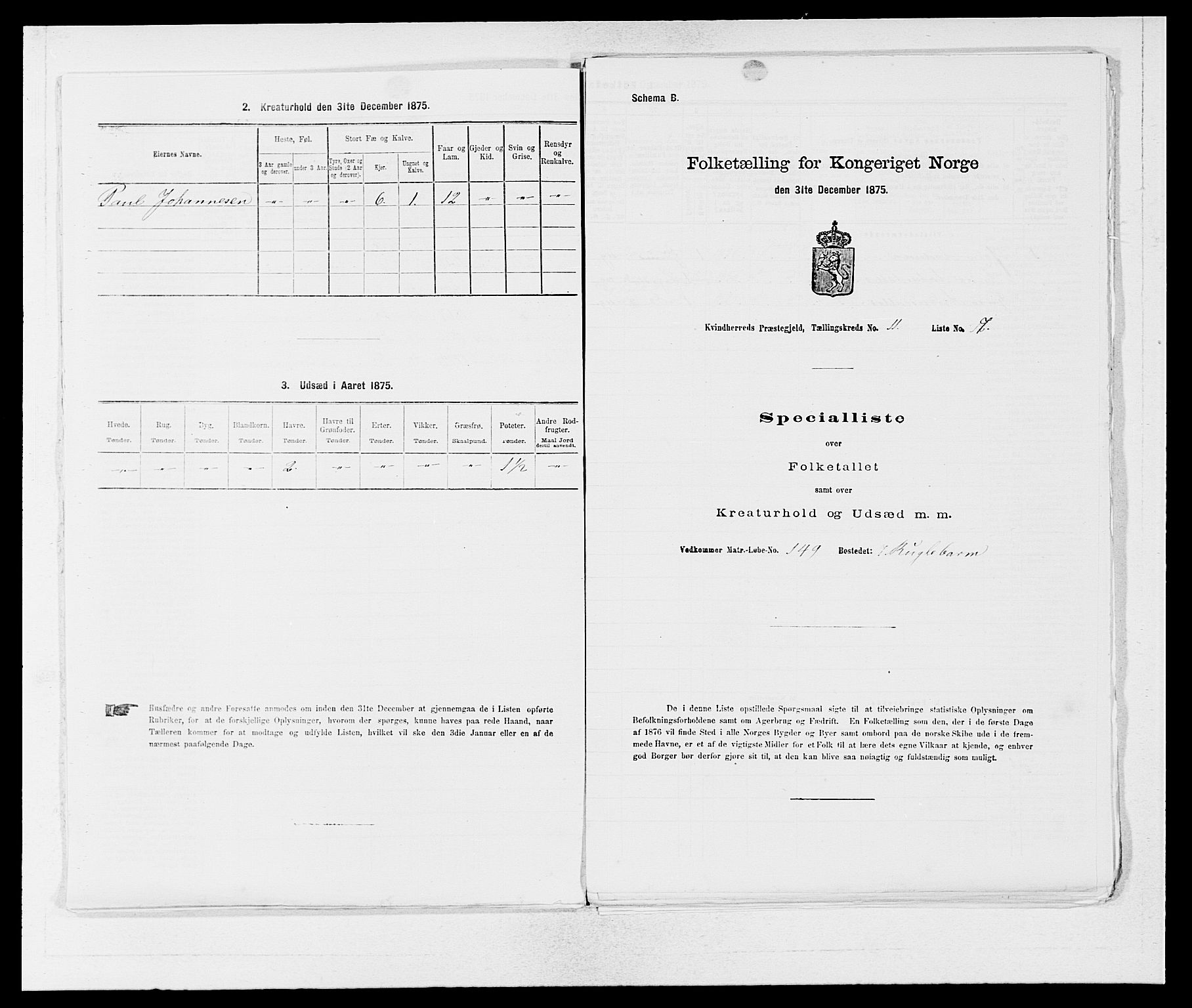 SAB, 1875 census for 1224P Kvinnherad, 1875, p. 618