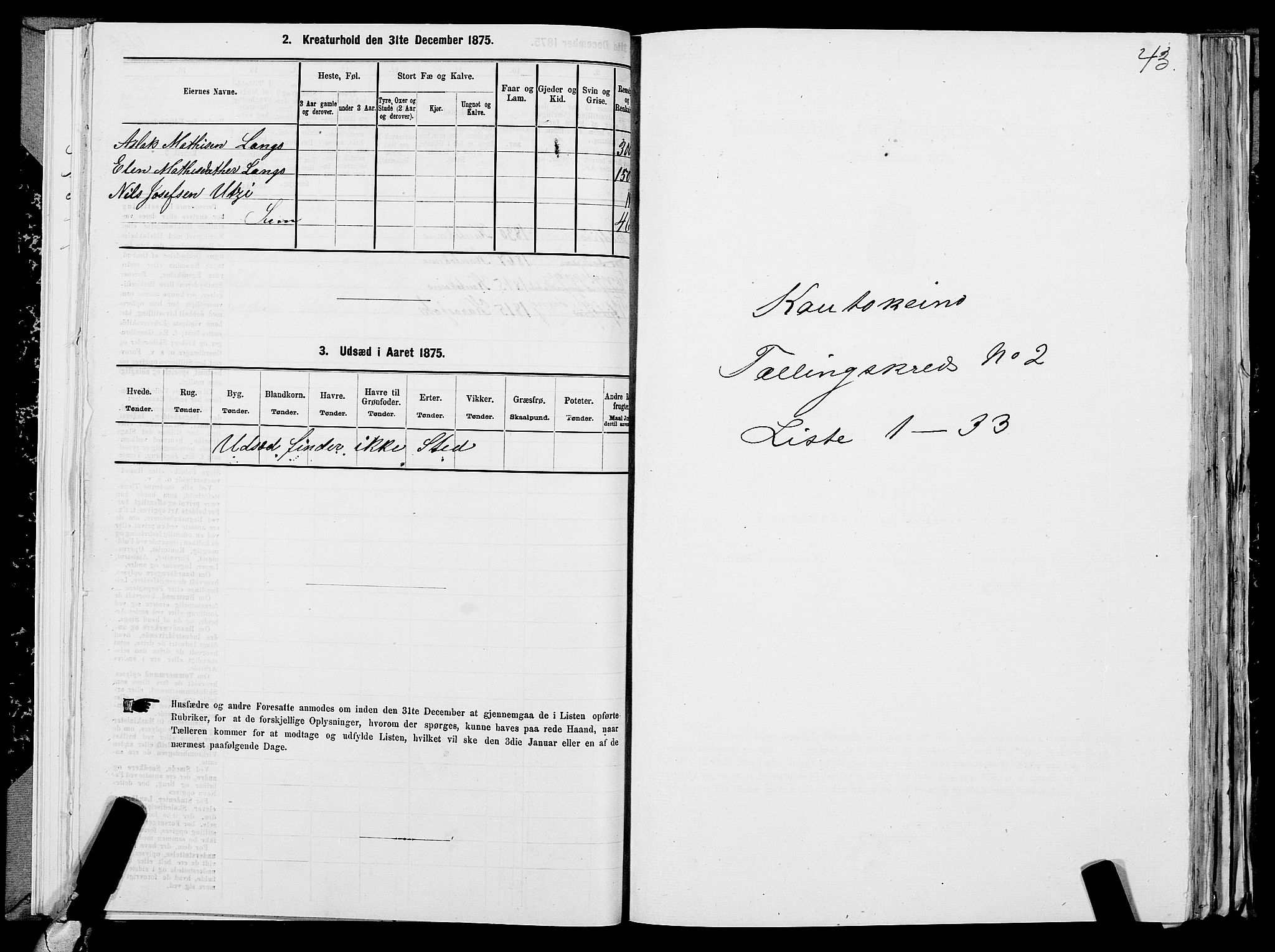 SATØ, 1875 census for 2011P Kautokeino, 1875, p. 1043