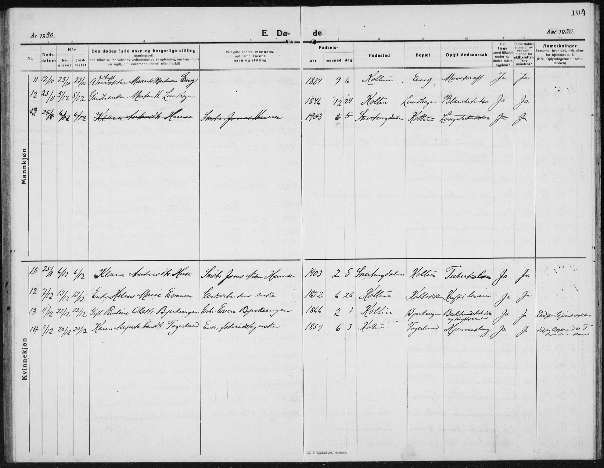 Kolbu prestekontor, AV/SAH-PREST-110/H/Ha/Hab/L0002: Parish register (copy) no. 2, 1925-1942, p. 104