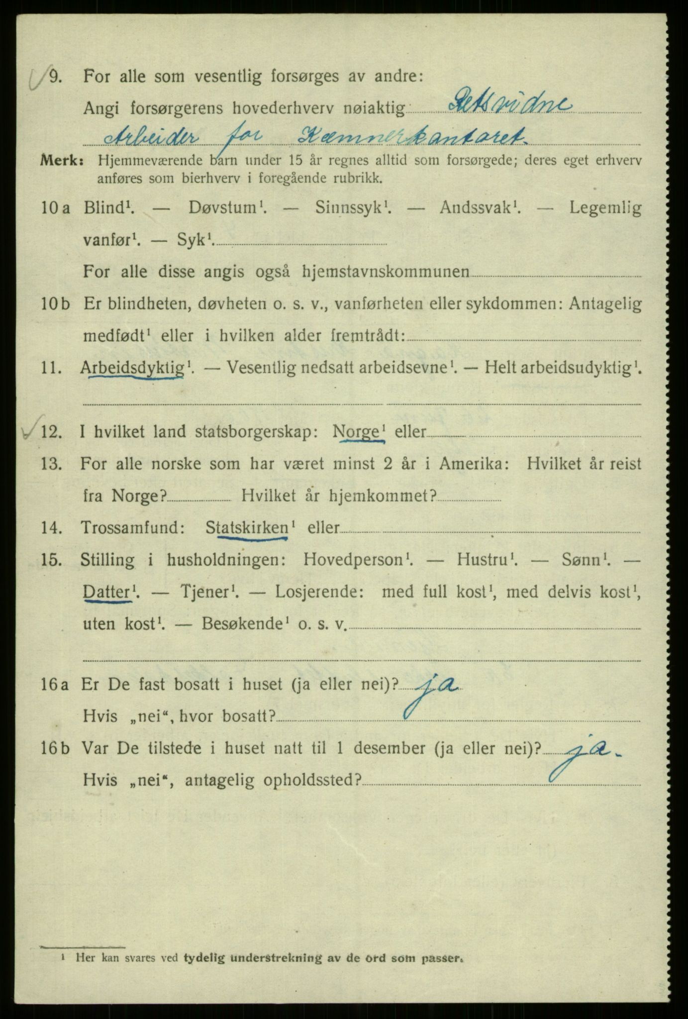 SAB, 1920 census for Bergen, 1920, p. 191752