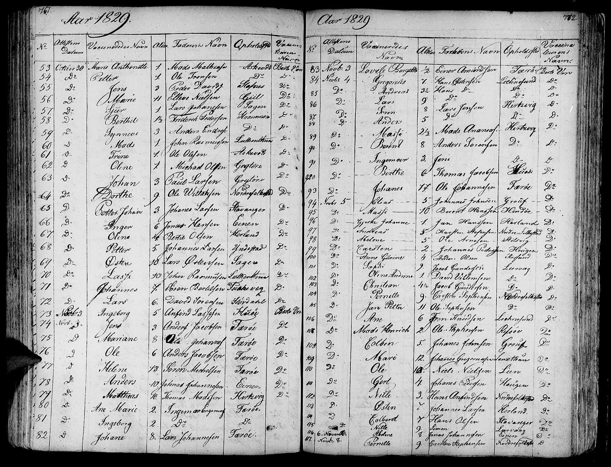 Askvoll sokneprestembete, SAB/A-79501/H/Haa/Haaa/L0010: Parish register (official) no. A 10, 1821-1844, p. 761-762