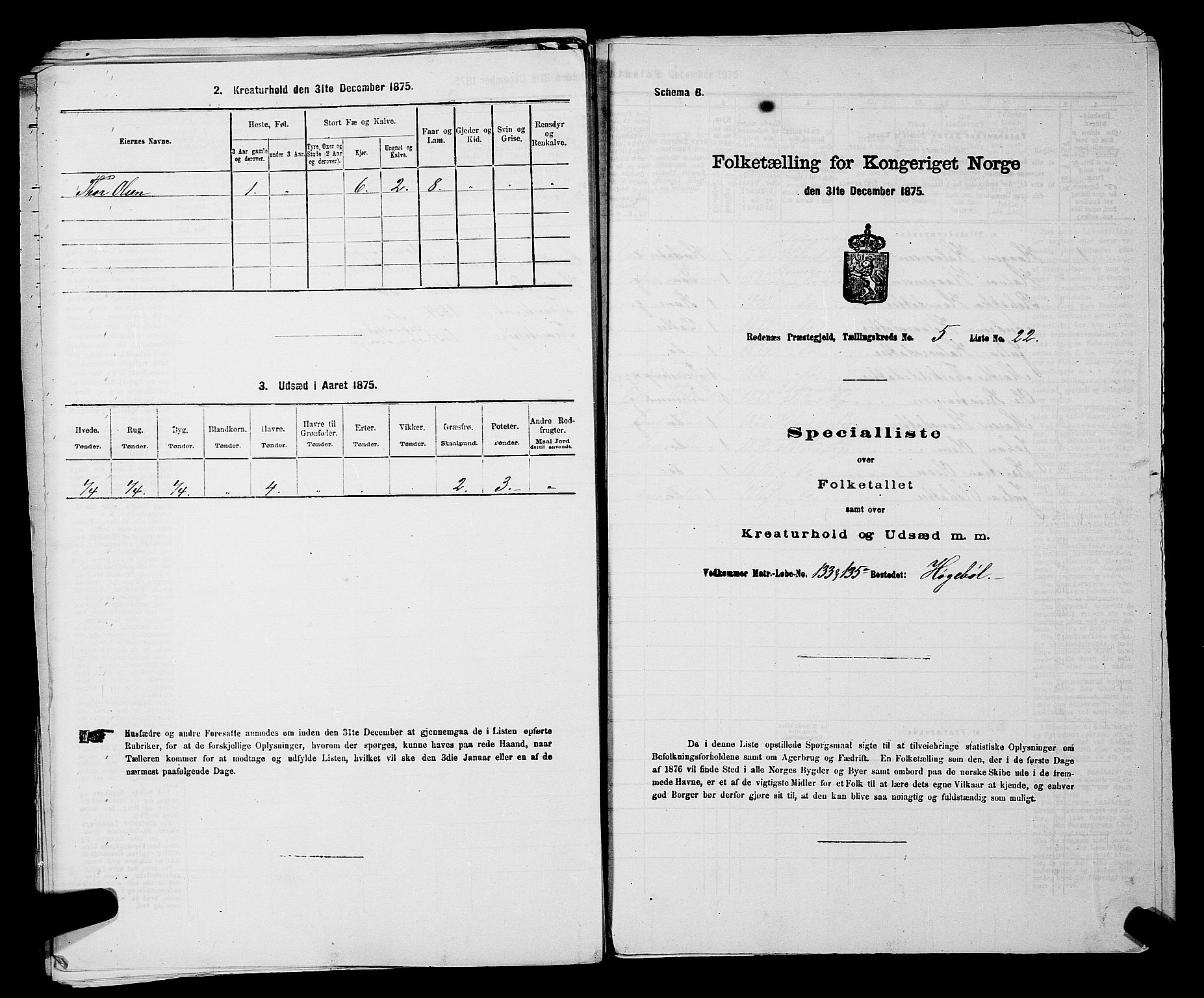 RA, 1875 census for 0120P Rødenes, 1875, p. 758
