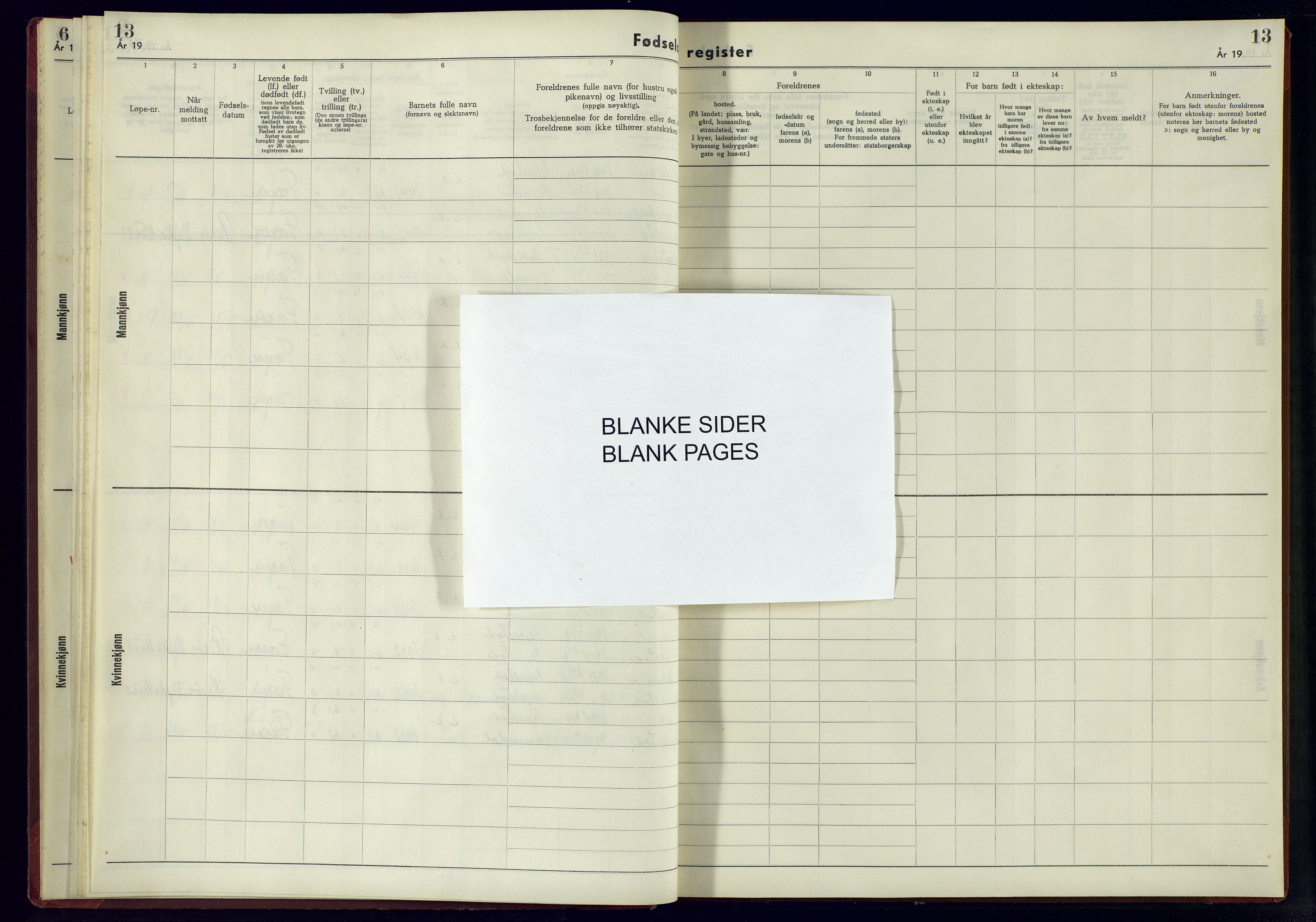 Gjerstad sokneprestkontor, AV/SAK-1111-0014/J/Je/L0001: Birth register no. A-VI-3, 1942-1945