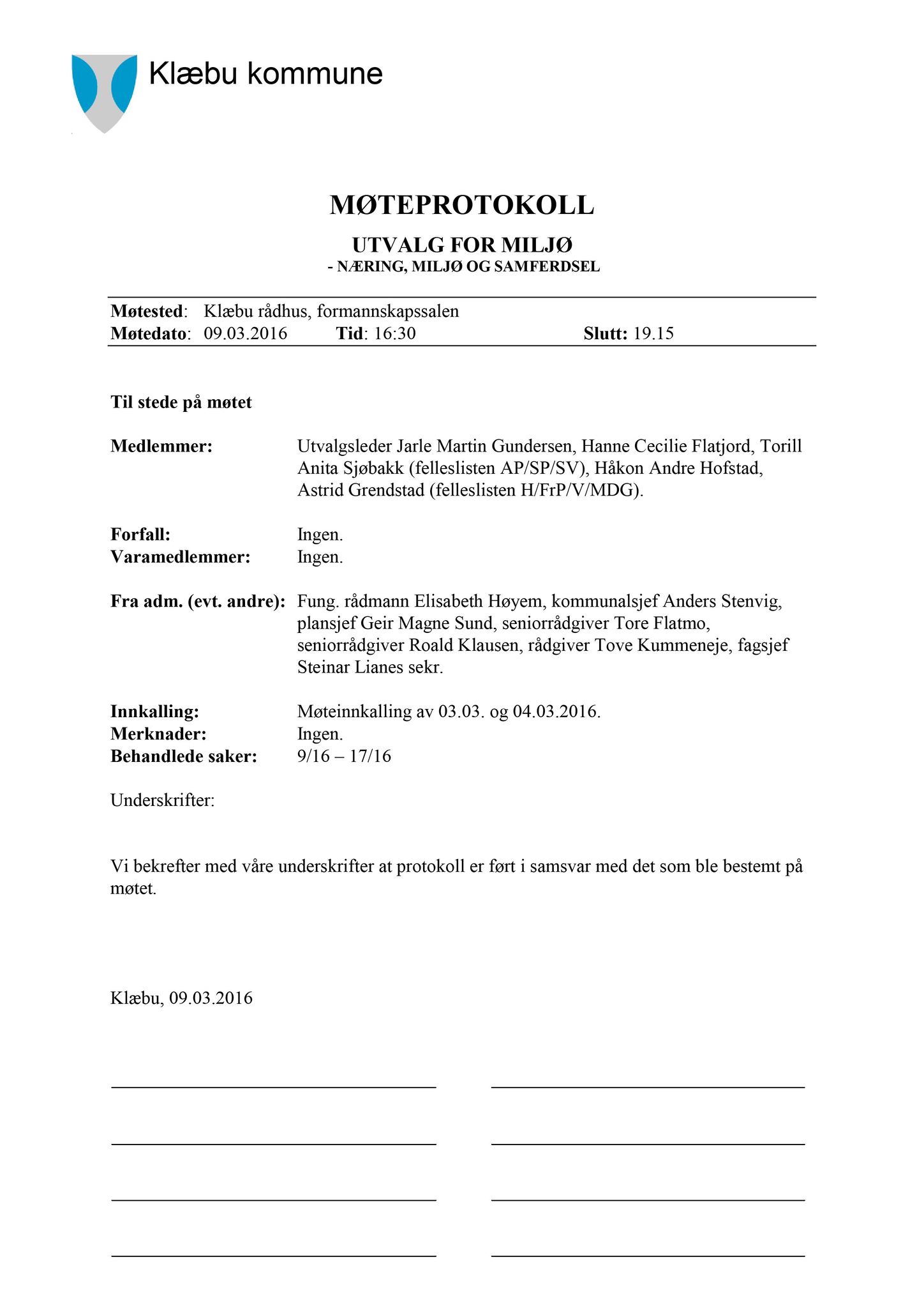 Klæbu Kommune, TRKO/KK/06-UM/L003: Utvalg for miljø - Møtedokumenter 2016, 2016, p. 670