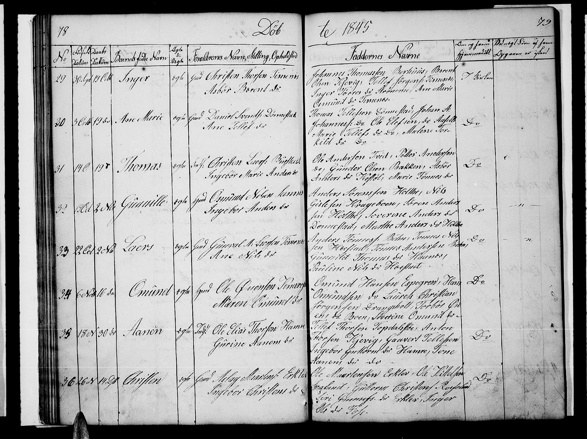 Tveit sokneprestkontor, AV/SAK-1111-0043/F/Fb/L0002: Parish register (copy) no. B 2, 1835-1854, p. 78-79