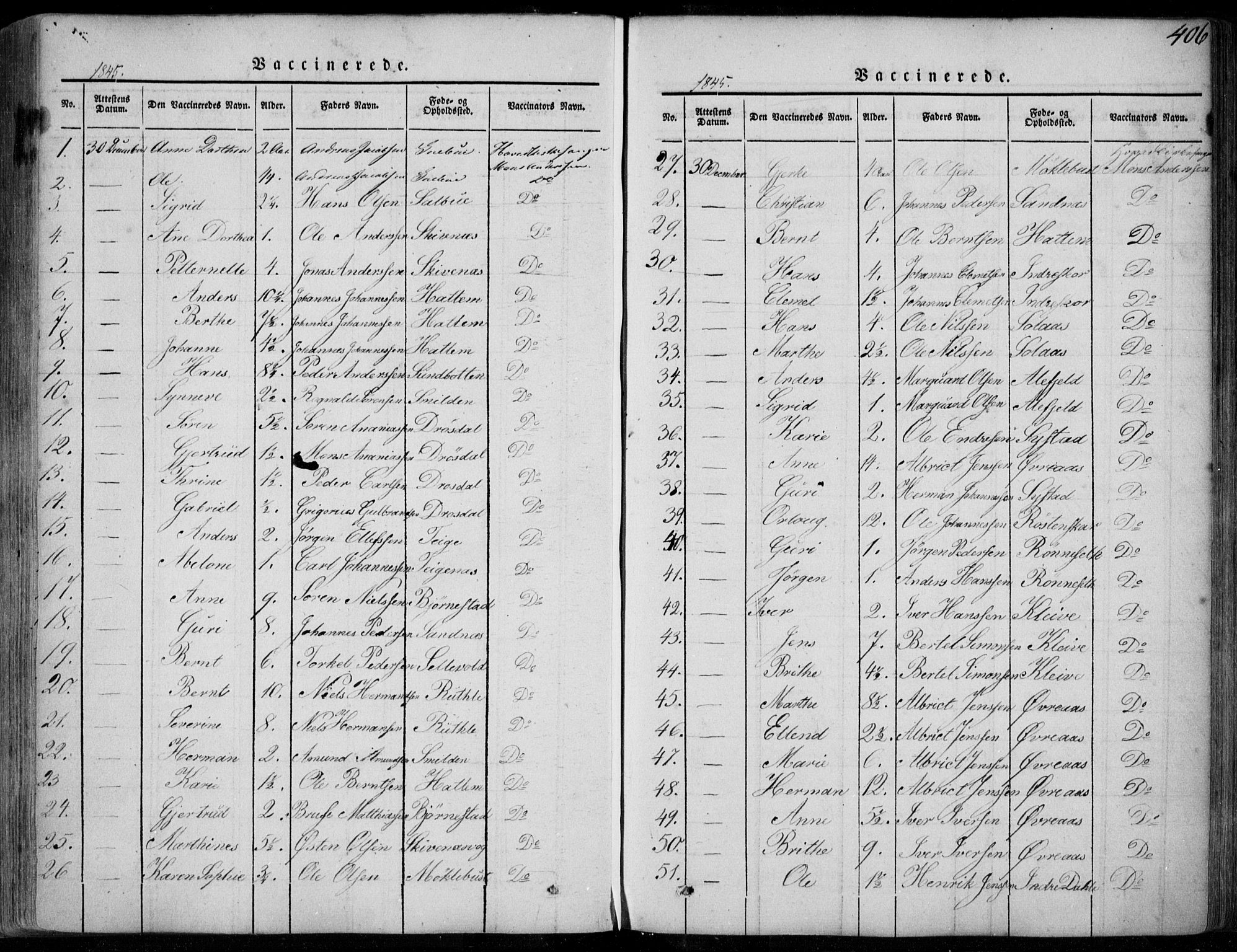 Askvoll sokneprestembete, SAB/A-79501/H/Haa/Haaa/L0011/0002: Parish register (official) no. A 11 II, 1845-1878, p. 406