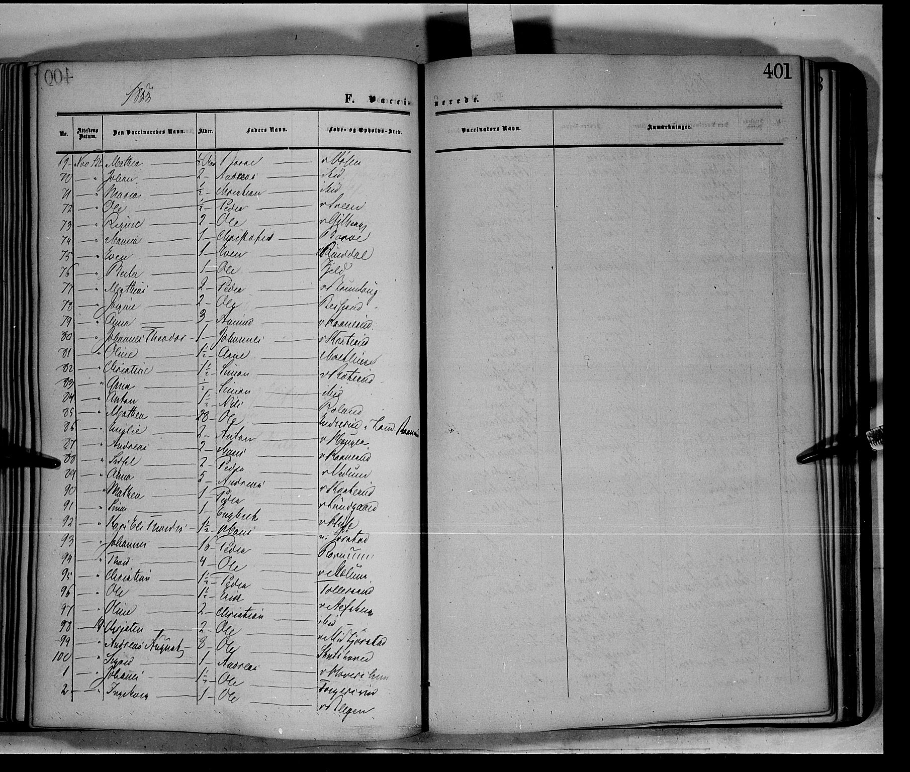 Fåberg prestekontor, SAH/PREST-086/H/Ha/Haa/L0006: Parish register (official) no. 6B, 1855-1867, p. 401